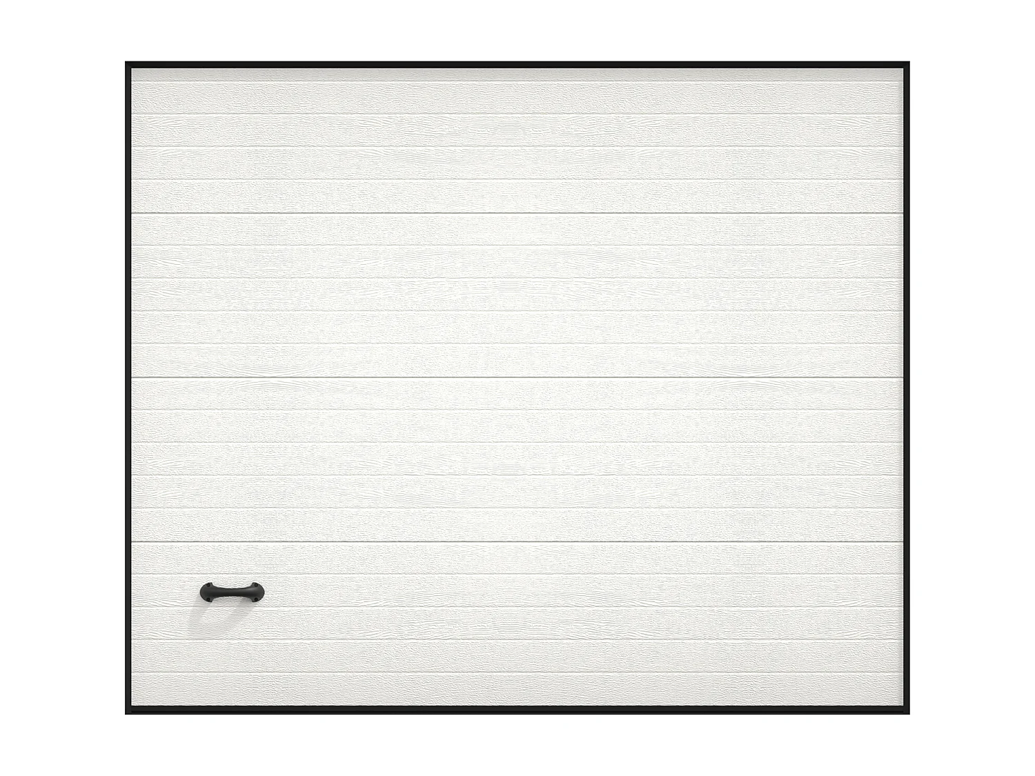 Porte de garage sectionnelle sur mesure rainurée blanche - METRONIA