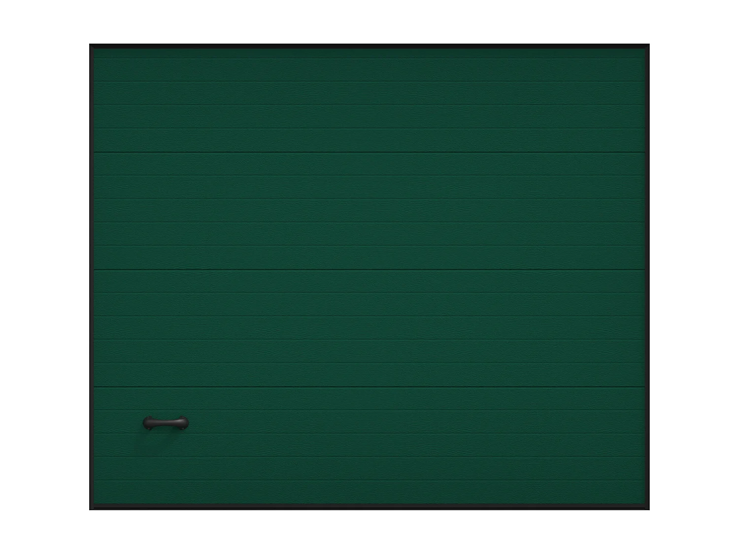 Porte de garage sectionnelle sur mesure rainurée verte - METRONIA