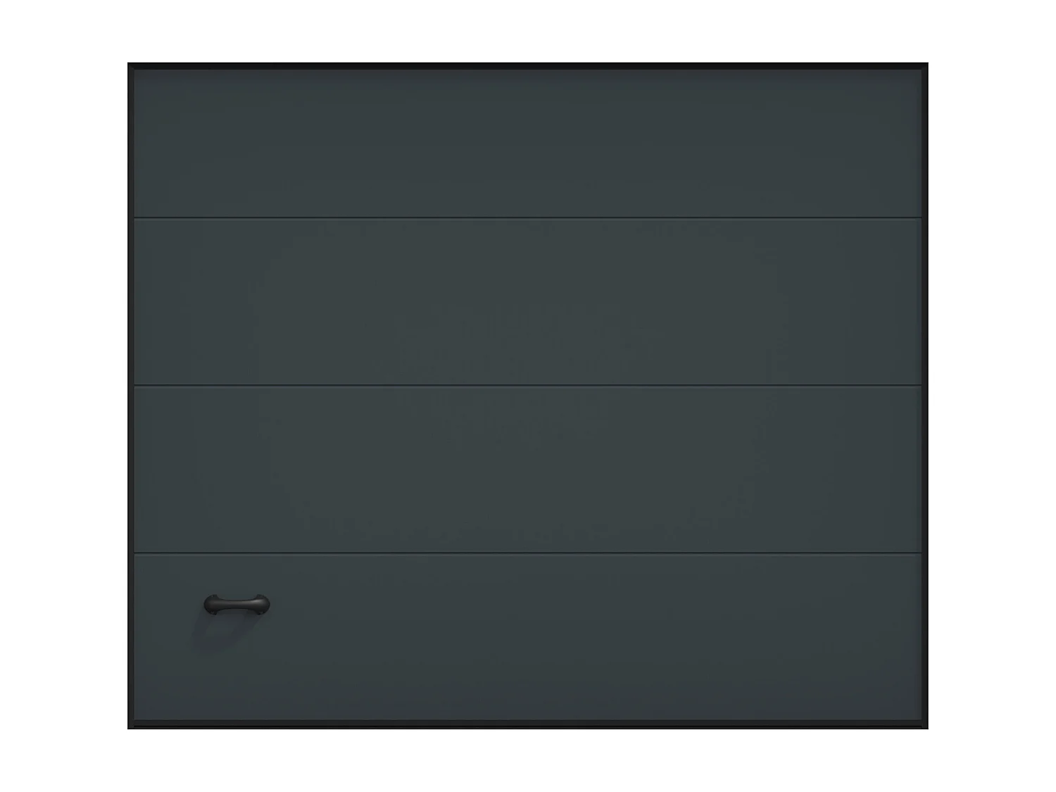 Porte de garage sectionnelle sur mesure lisse anthracite - ASINARIA