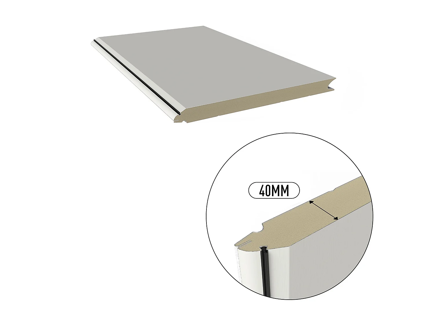 Porte de garage sectionnelle sur mesure lisse blanche - ASINARIA