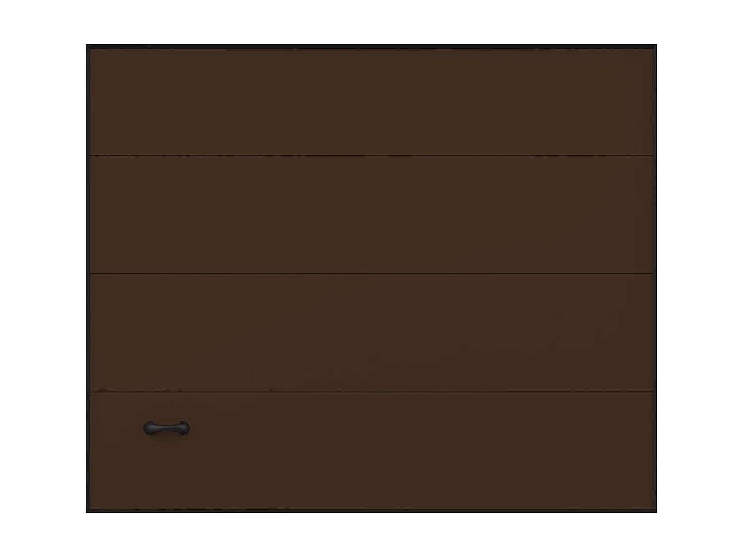 Porte de garage sectionnelle sur mesure lisse marron - ASINARIA