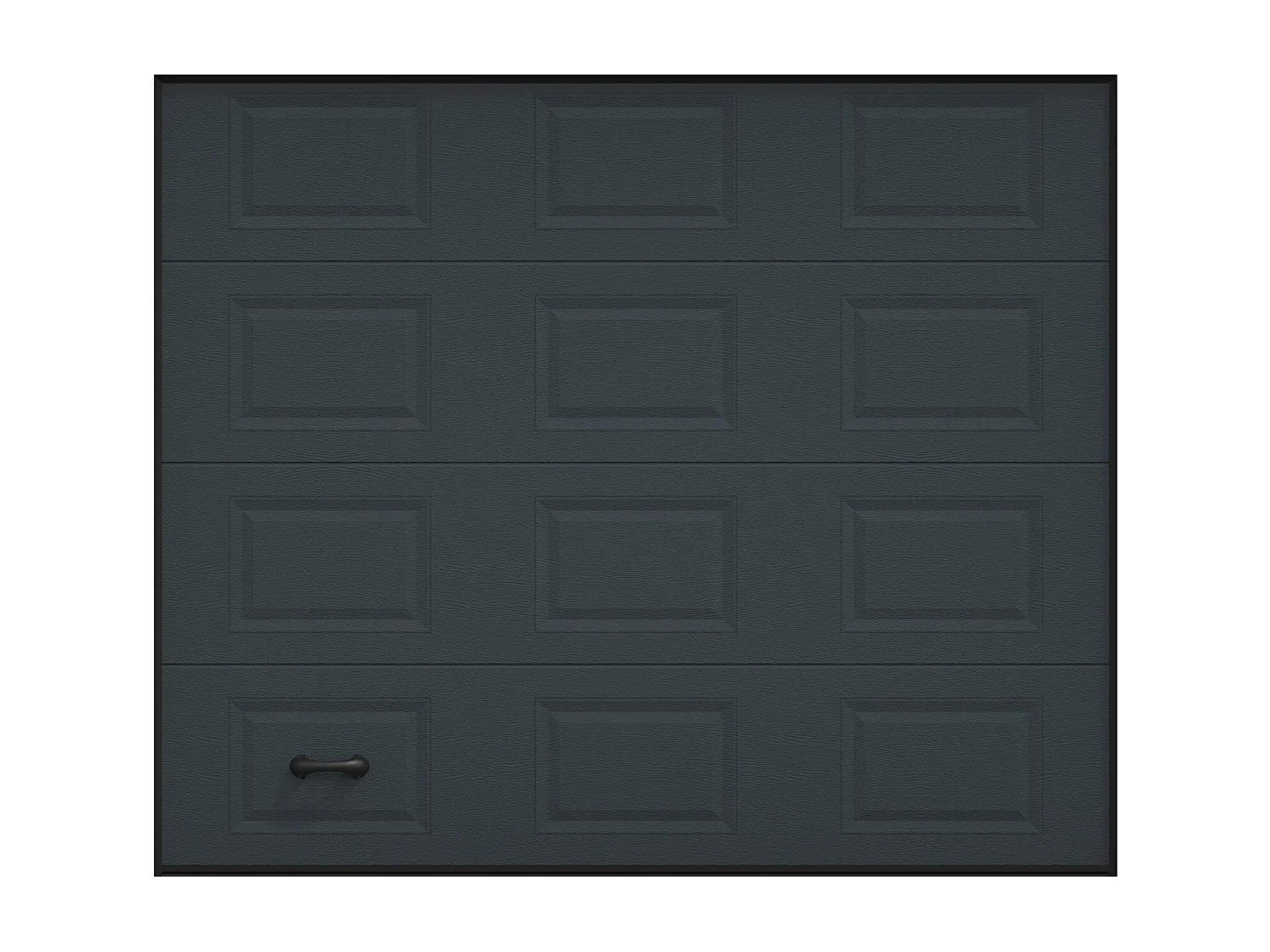 Porte de garage sectionnelle sur mesure à cassettes anthracite - MUGONIA