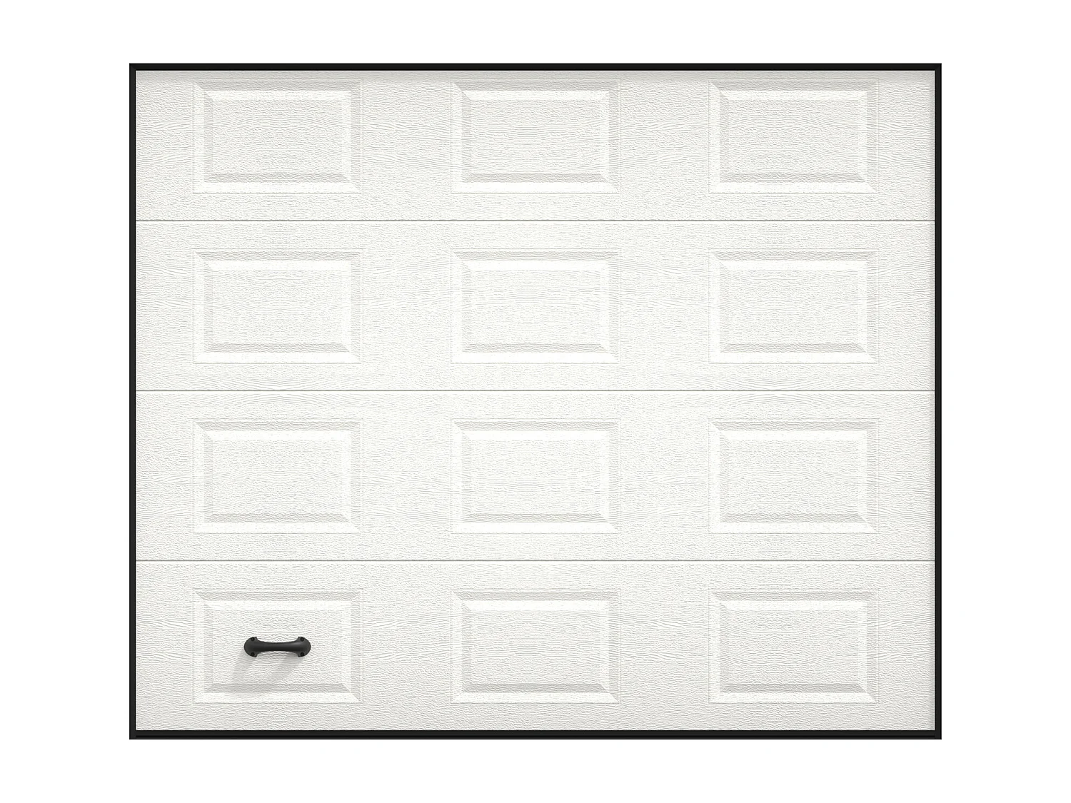 Porte de garage sectionnelle sur mesure à cassettes blanche - MUGONIA