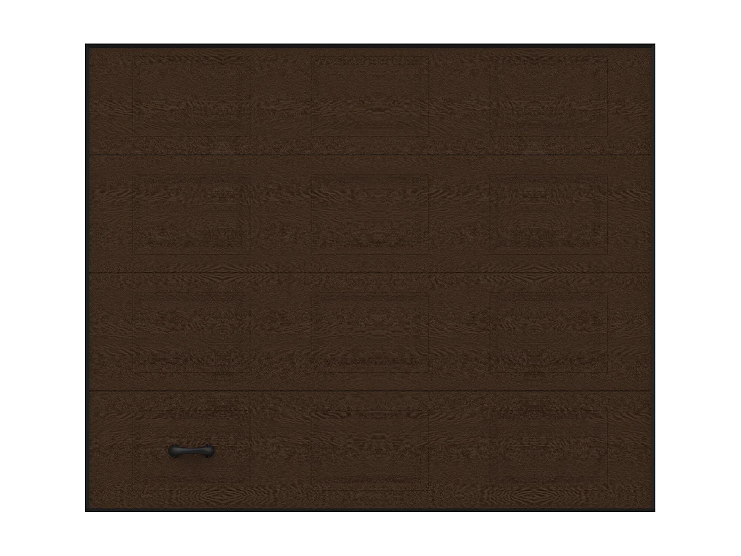 Porte de garage sectionnelle sur mesure à cassettes marron - MUGONIA