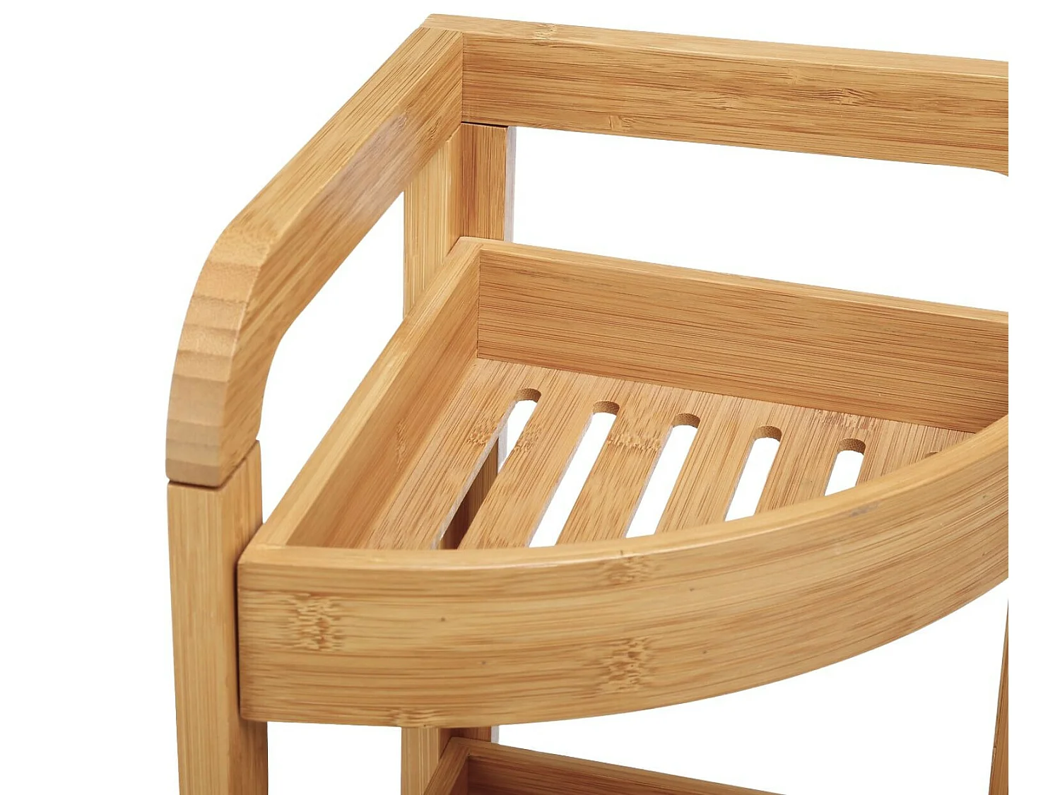 Estantería Esquinera de Bambú con 3 Niveles 61x23x23cm 7house