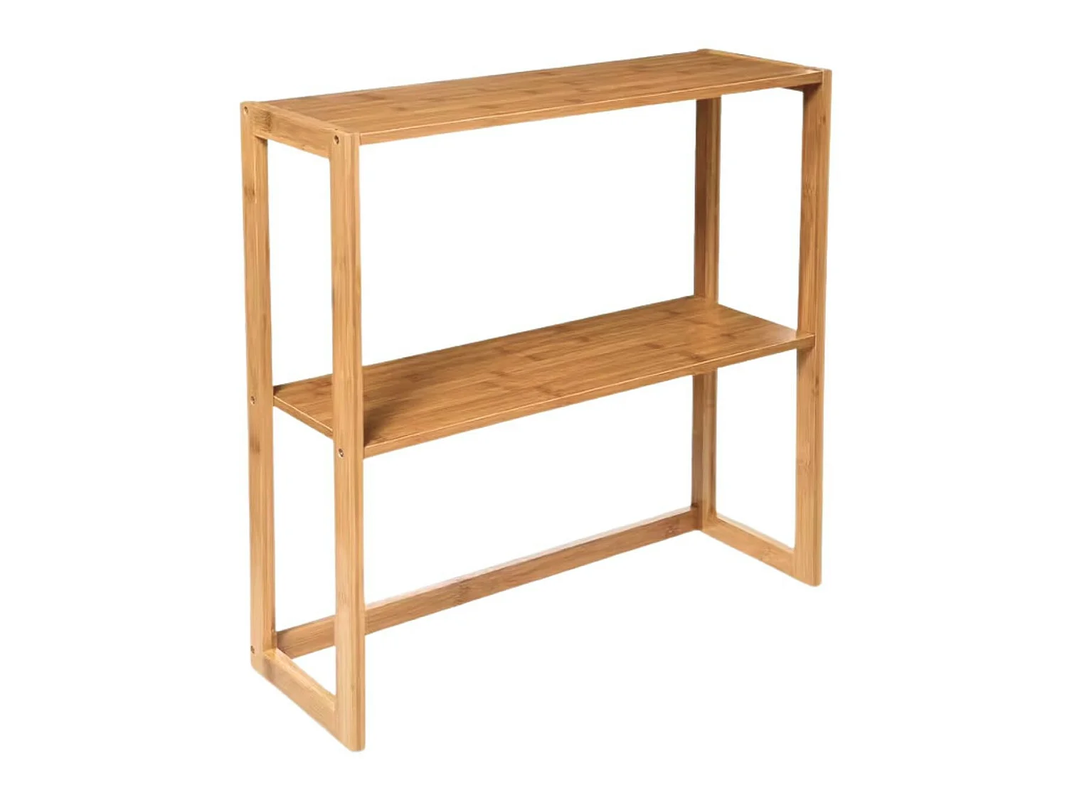 Etagère modulaire en bambou à 2 niveaux 60x57x20cm 7house