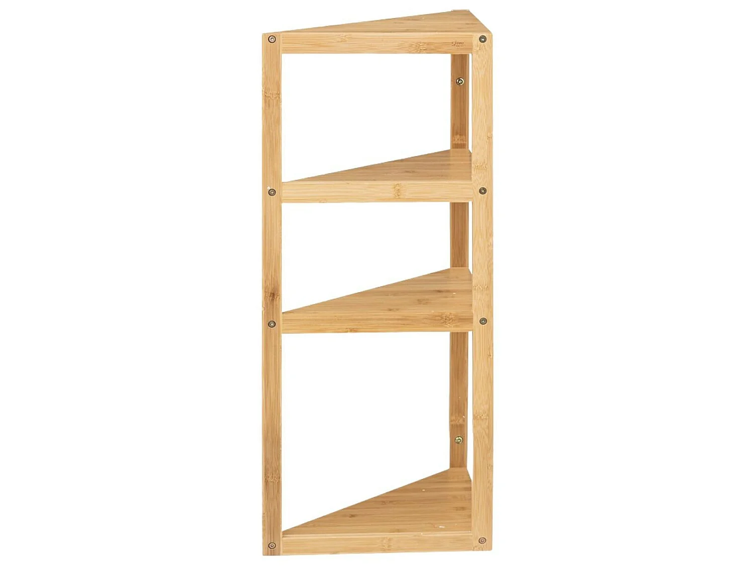 Estantería Esquinera de Bambú con 3 Niveles 80x36.6x33.5cm 7house