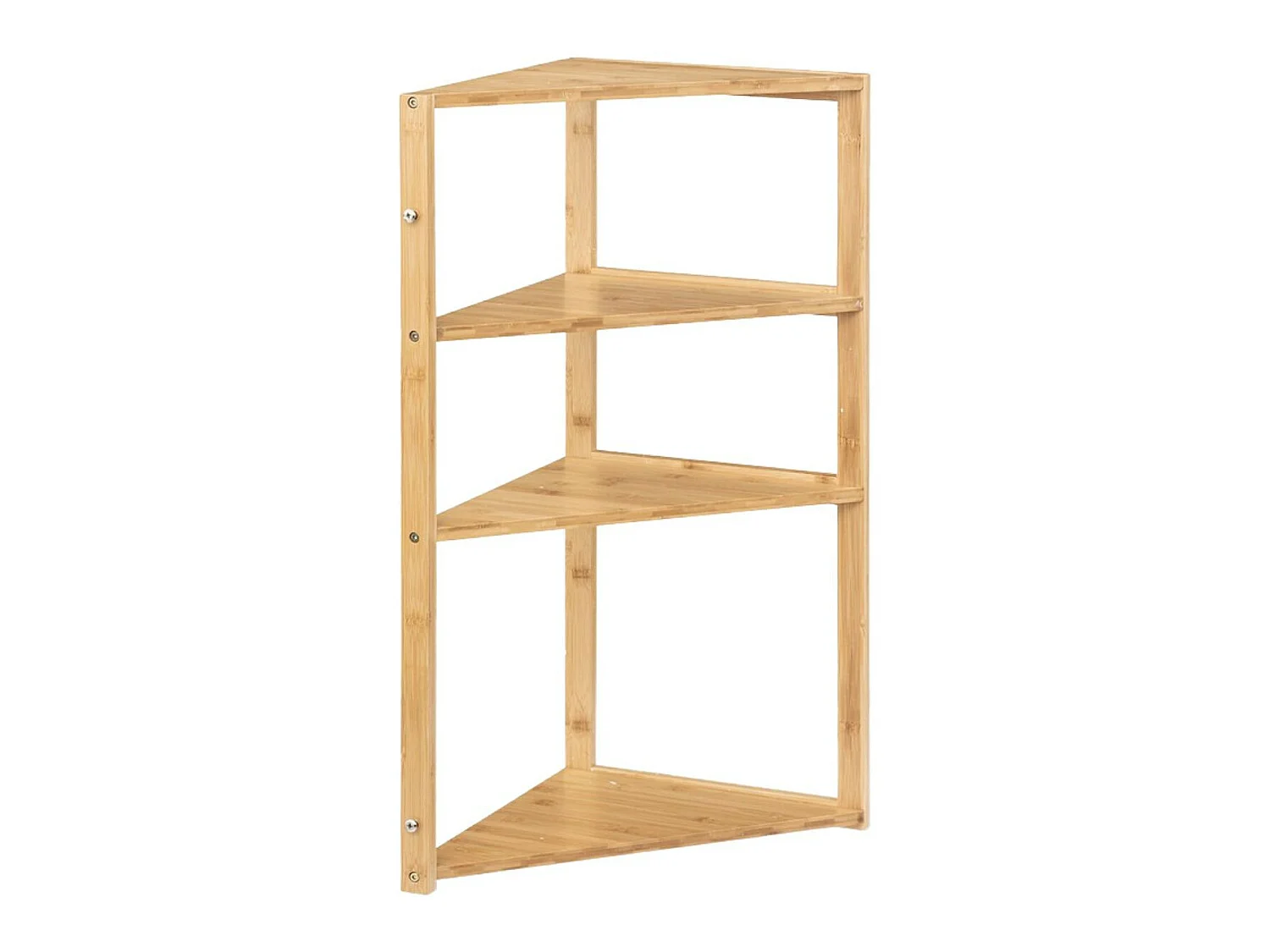 Etagère d'angle en bambou avec 3 niveaux 80x36.6x36.6x33.5cm 7house