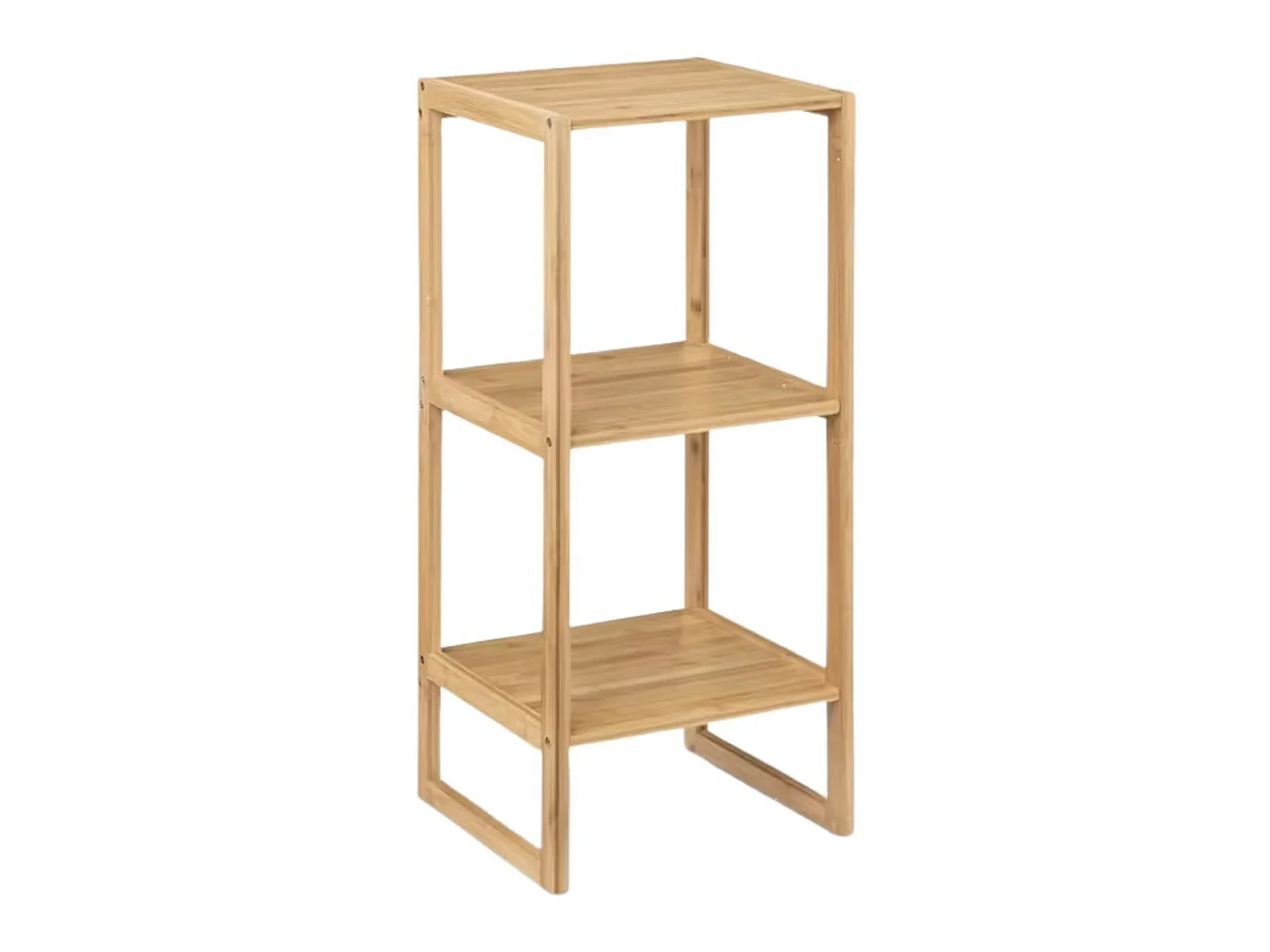 Scaffale modulare in bambù a 2 livelli 84x35,1x33,5cm 7house