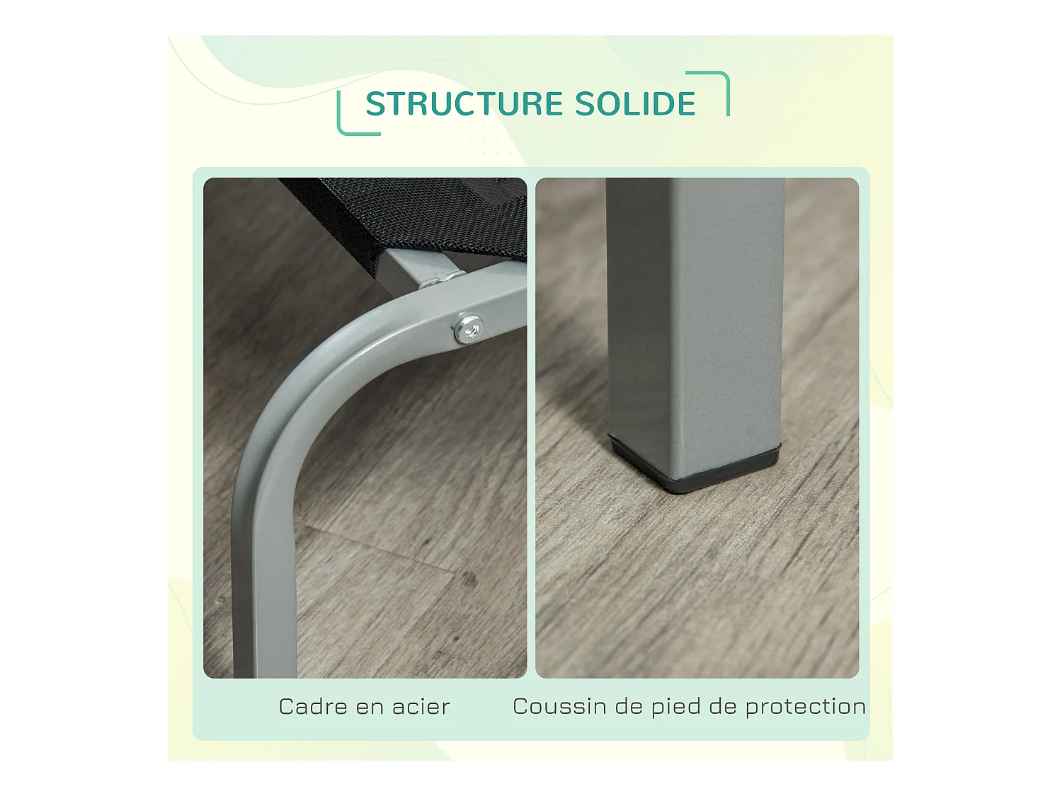 Lit pour chien chat XXL grand confort sur pied dim. 130L x 90l x 20H cm métal époxy textilène micro-perforé noir