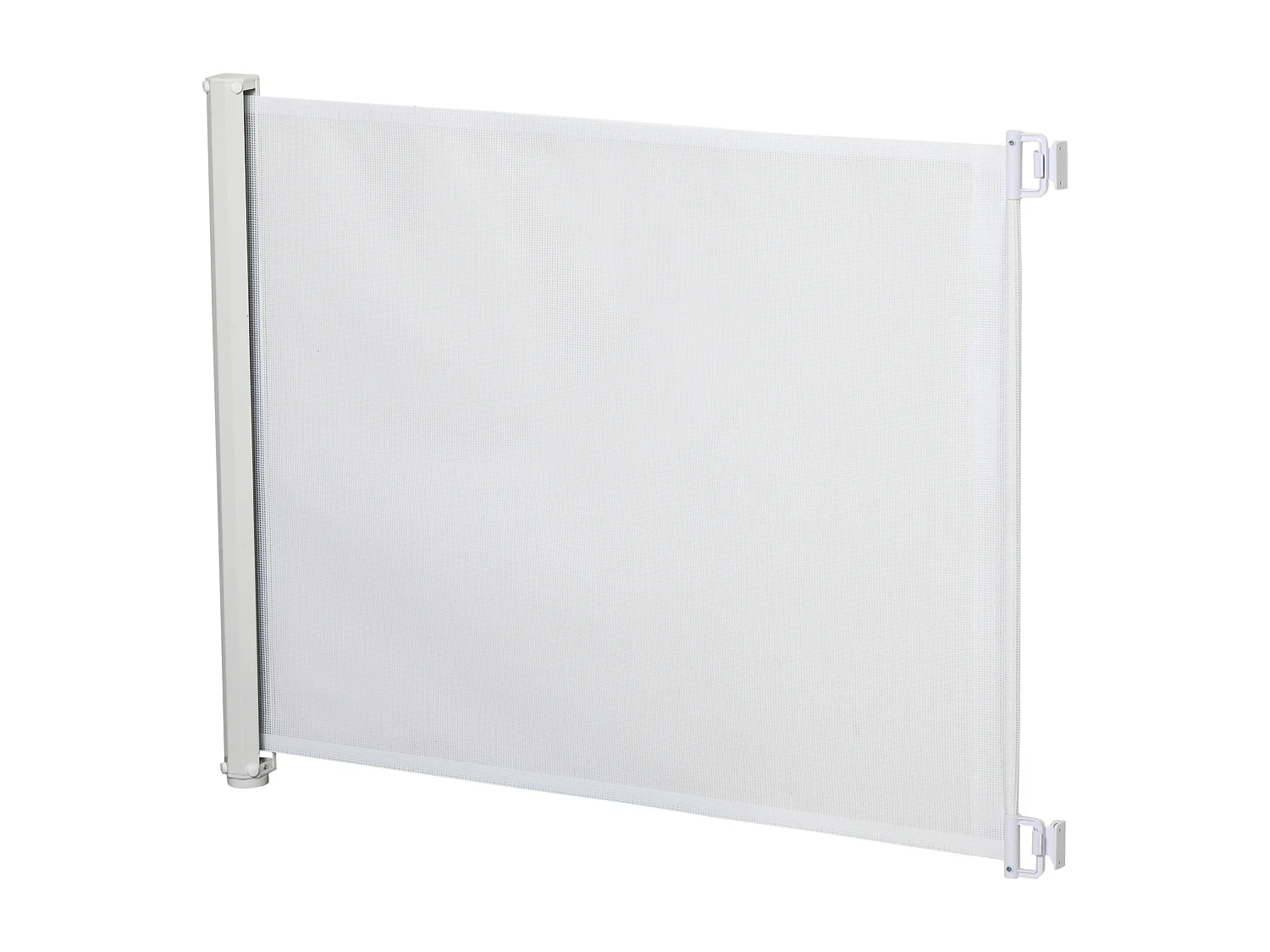 Barrière de sécurité barrière animaux rétractable automatique 1,15L x 0,83H m teslin métal blanc