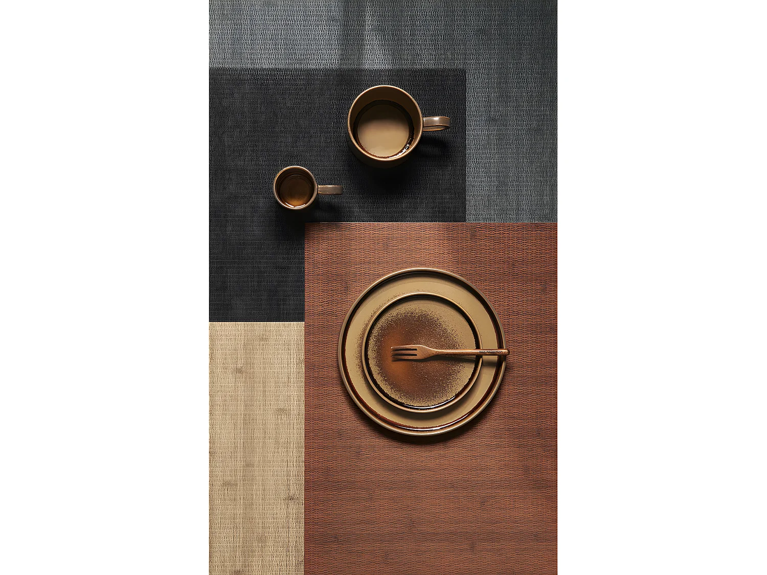 Mantel individual de PVC de 46x33cm en color gris.