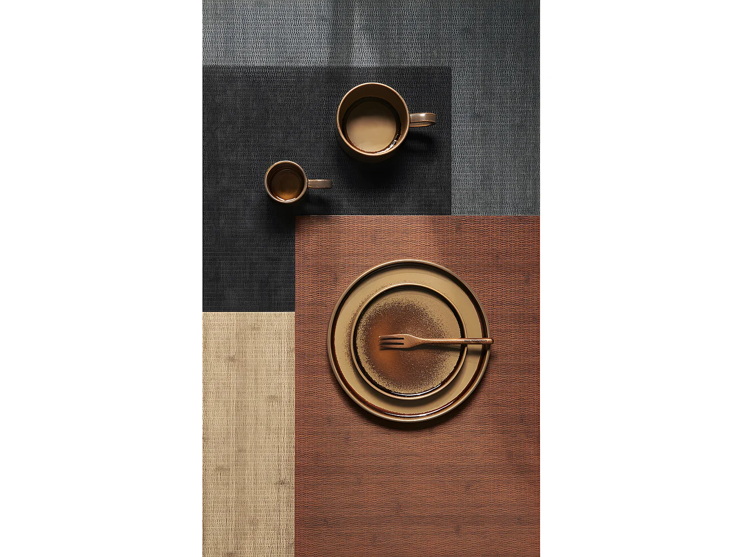 Tovaglietta in PVC 46x33cm marrone chiaro