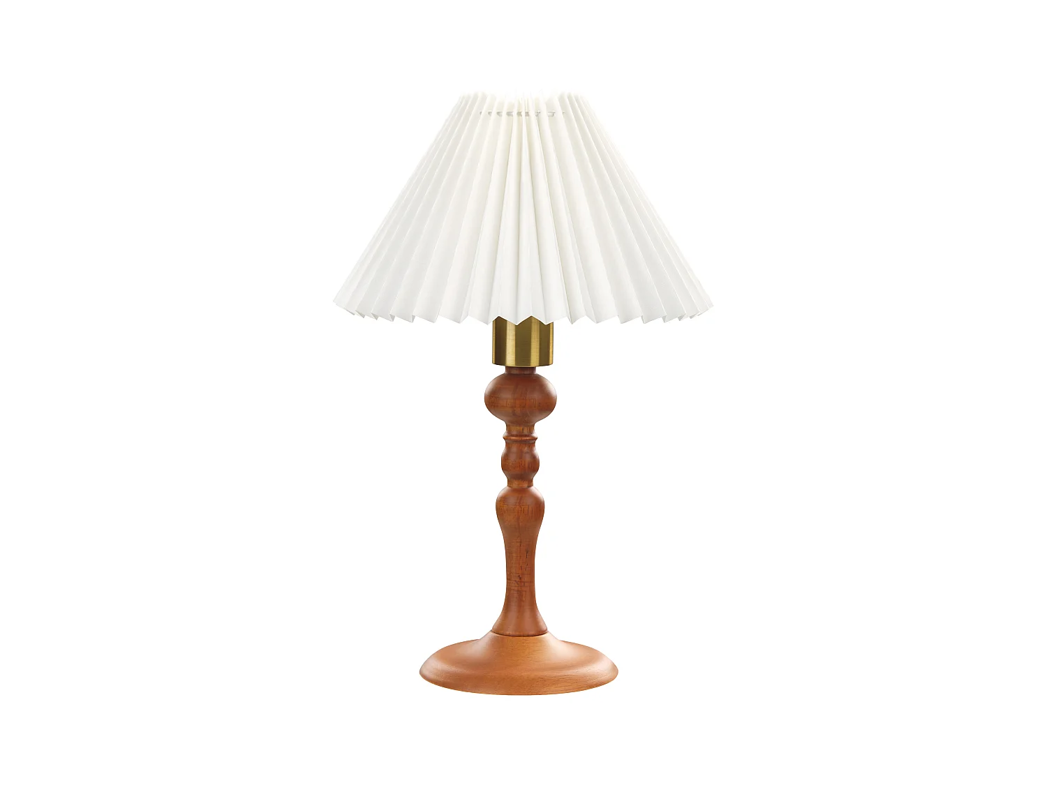 Lampe à poser COOKS Bois de chêne Marron foncé/blanc