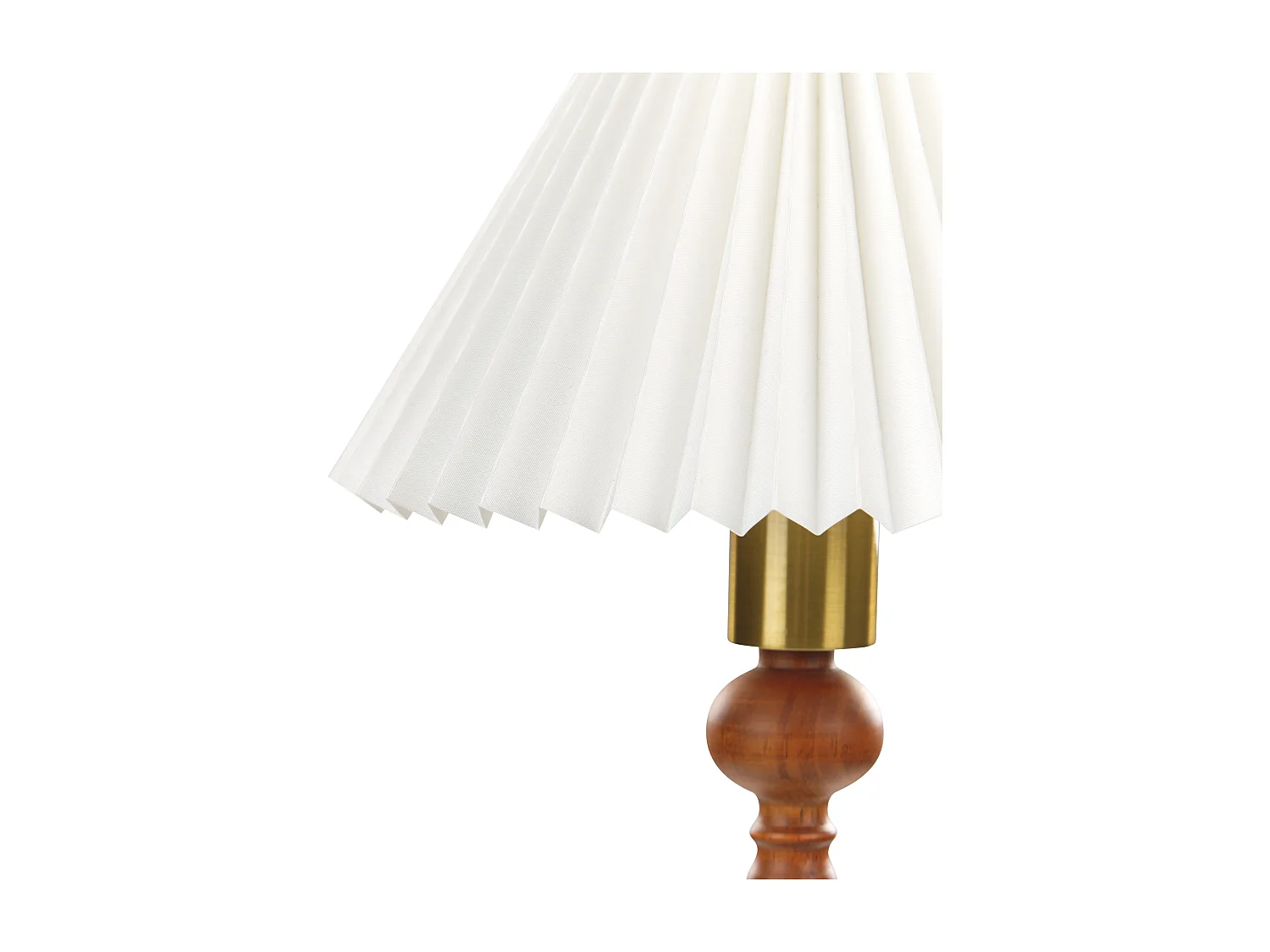 Lámpara de mesa COOKS Madera de roble Marrón oscuro/Blanco