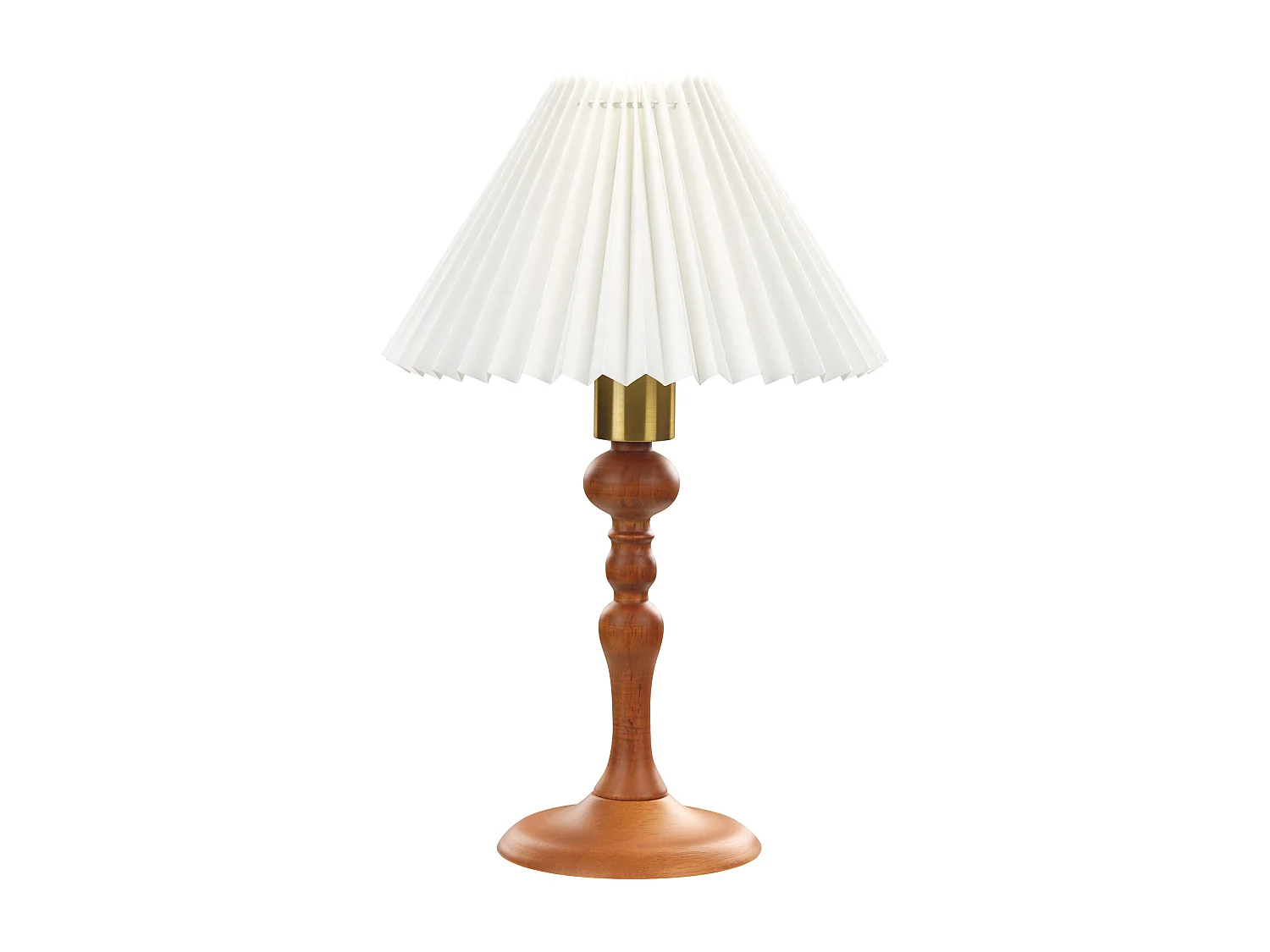 Lampada da tavolo COOKS Legno di quercia Marrone scuro/ Bianco