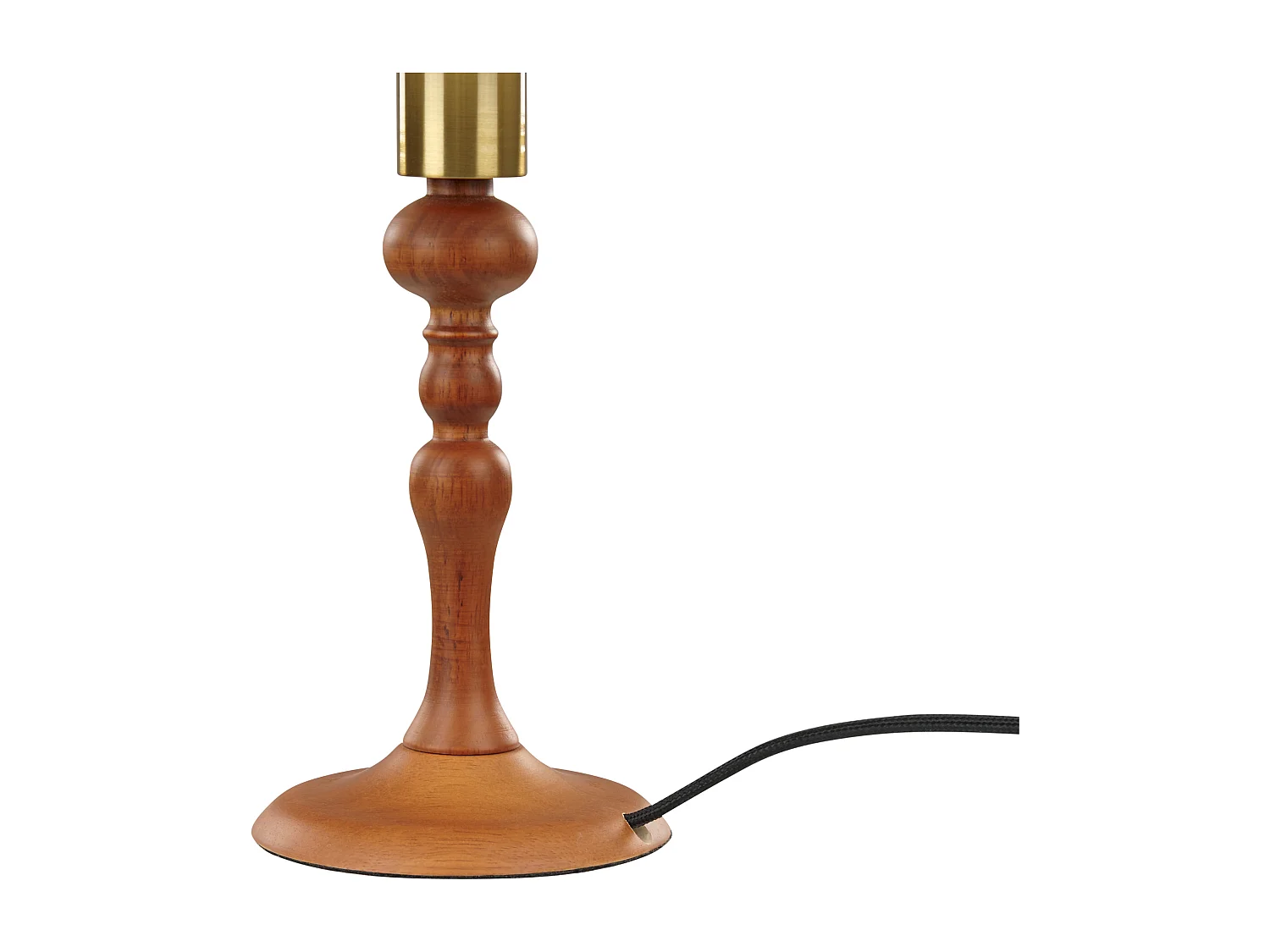 Lampada da tavolo COOKS Legno di quercia Marrone scuro/ Bianco