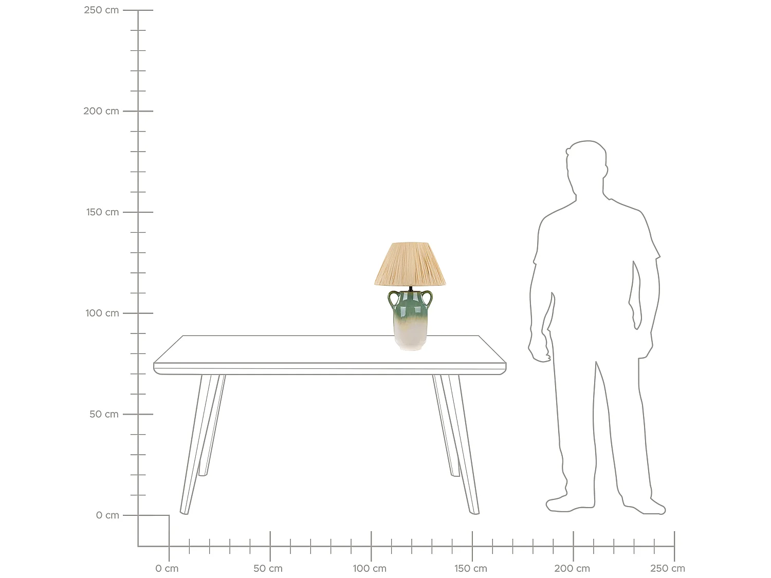 Lampe à poser LIMONES Céramique Vert