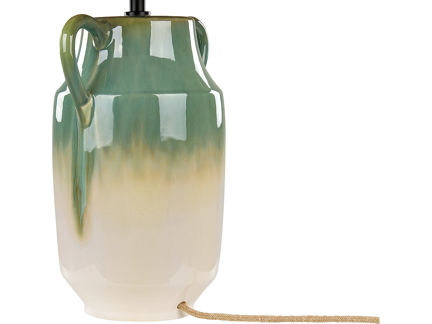 Tischleuchte LIMONES Keramik Grün