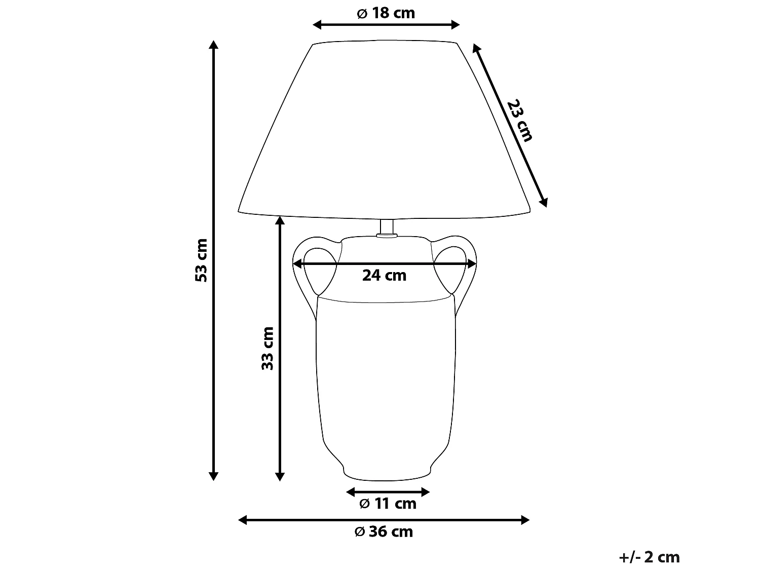 Tischleuchte LIMONES Keramik Grün