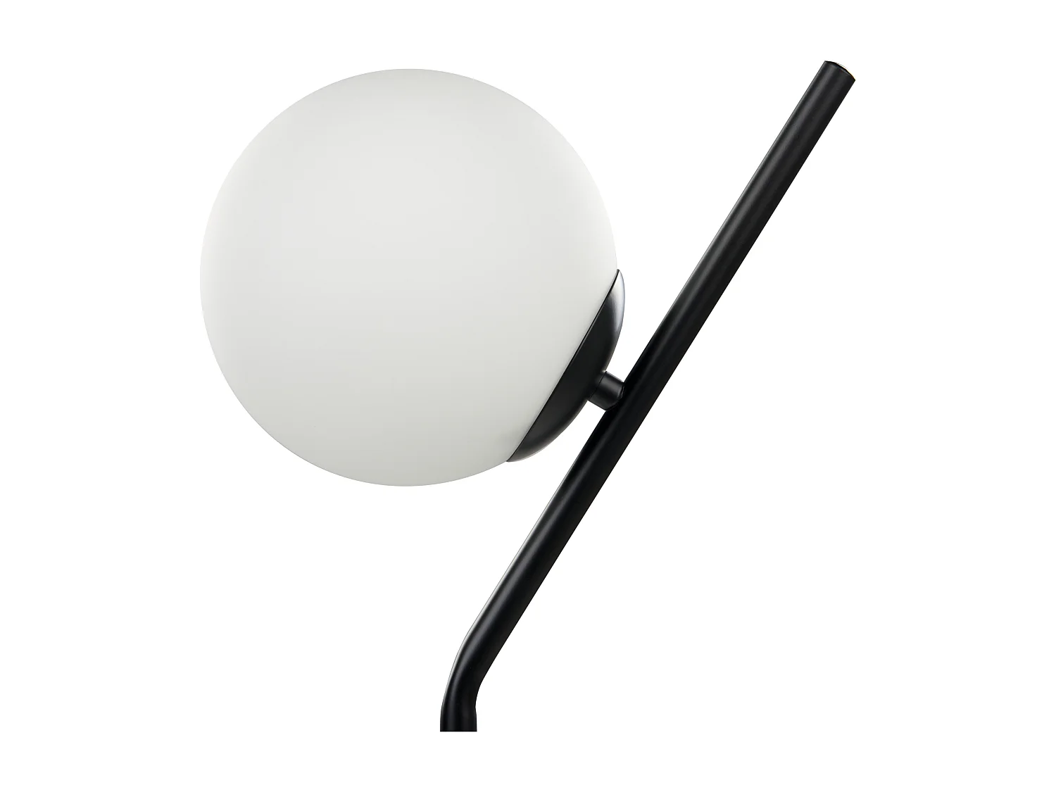 Tischlampe aus Glas Metall schwarz / weiß 45 cm Kugelform Modern Wapiti