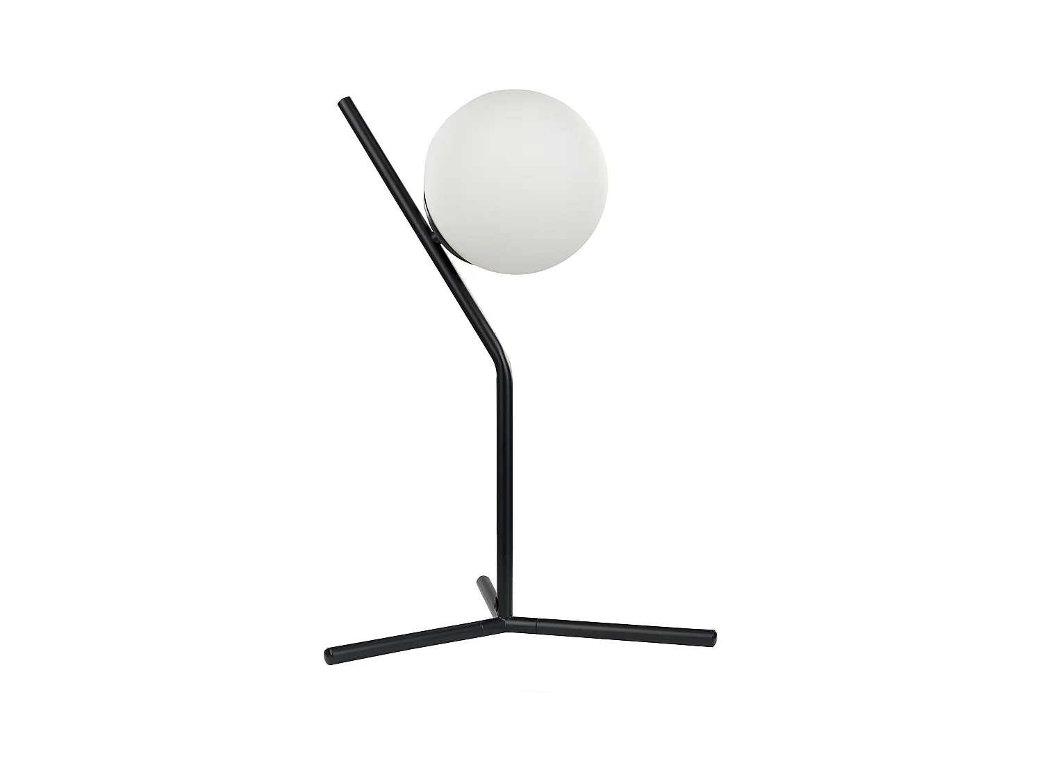 Tischlampe aus Glas Metall schwarz / weiß 45 cm Kugelform Modern Wapiti
