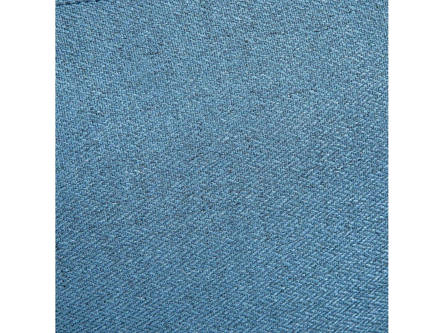 Fauteuil style art-déco dossier effet capitonné piètement incliné effilé métal noir extrémités dorées tissu bleu