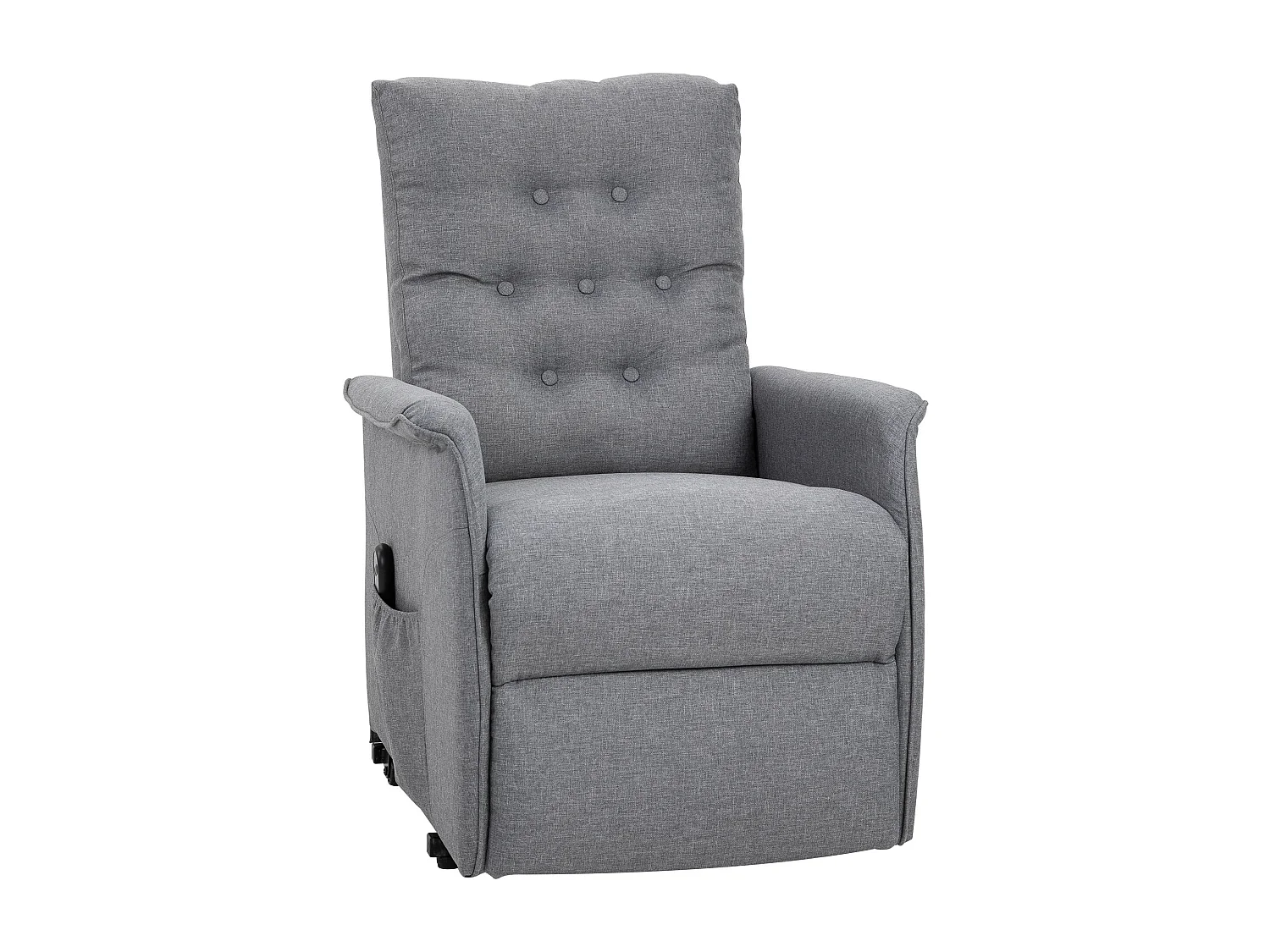 Fauteuil de relaxation électrique fauteuil releveur inclinable avec repose-pied ajustable lin gris