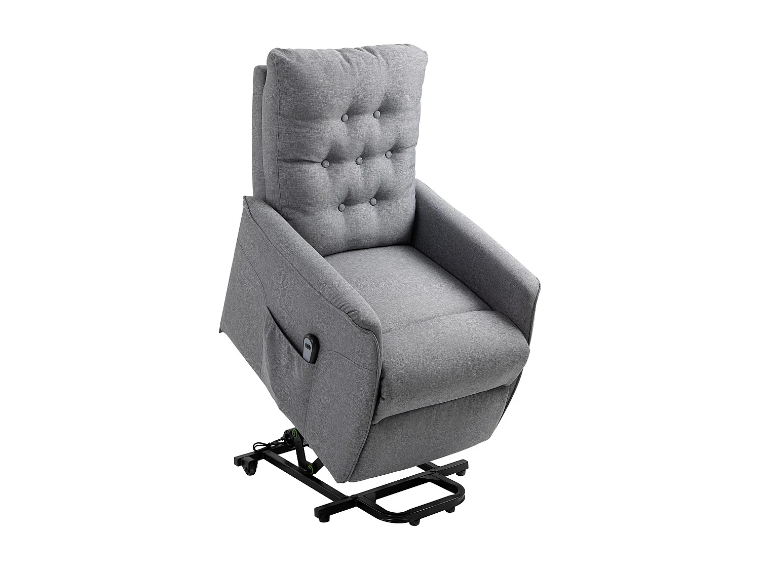 Fauteuil de relaxation électrique fauteuil releveur inclinable avec repose-pied ajustable lin gris