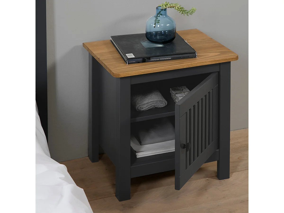 Nachtkastje Bruna - 46x35x49.5cm - Grijs