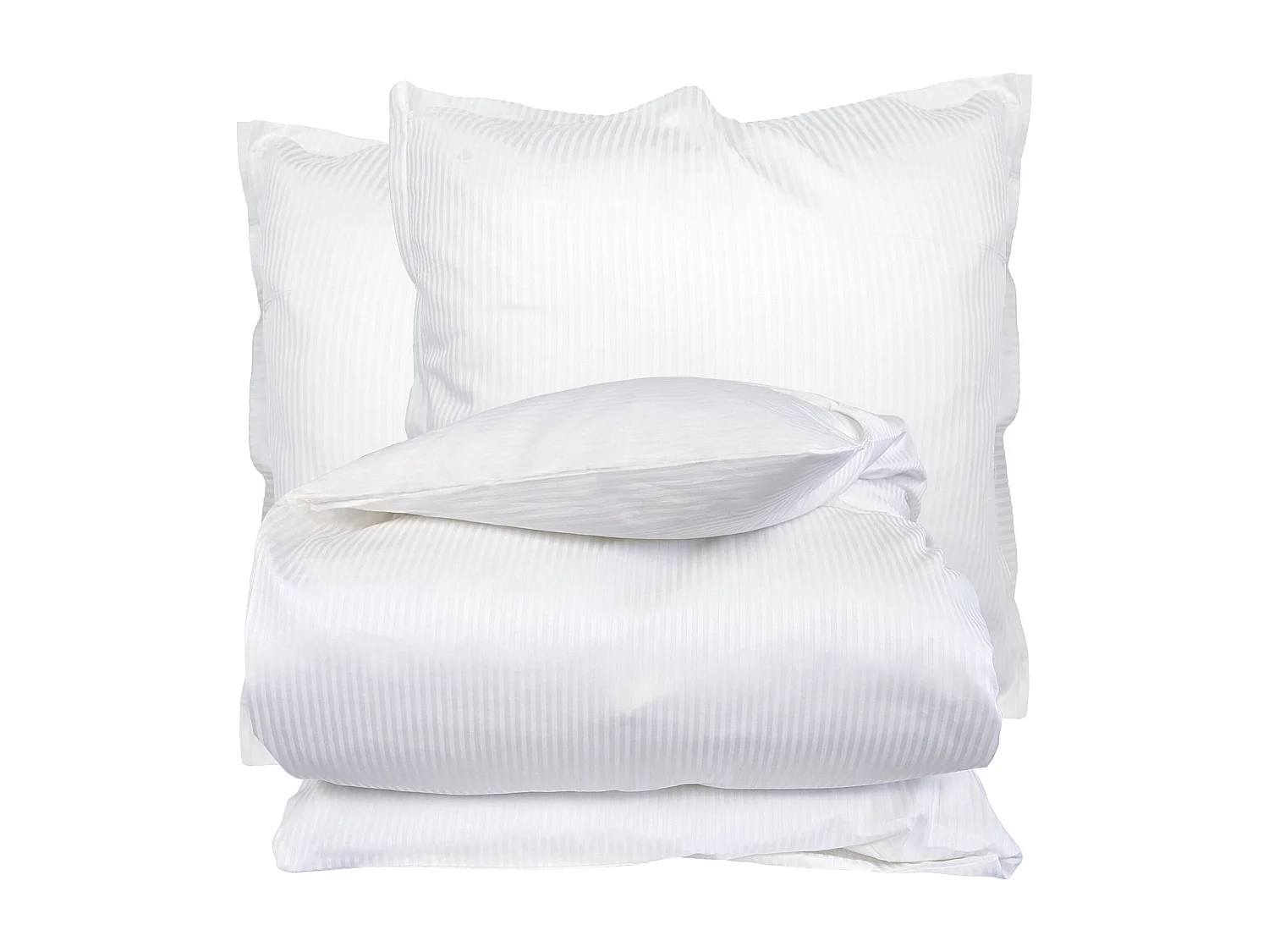 Parure de lit 280x240 satin de coton GRAND HÔTEL 3 pièces blanc