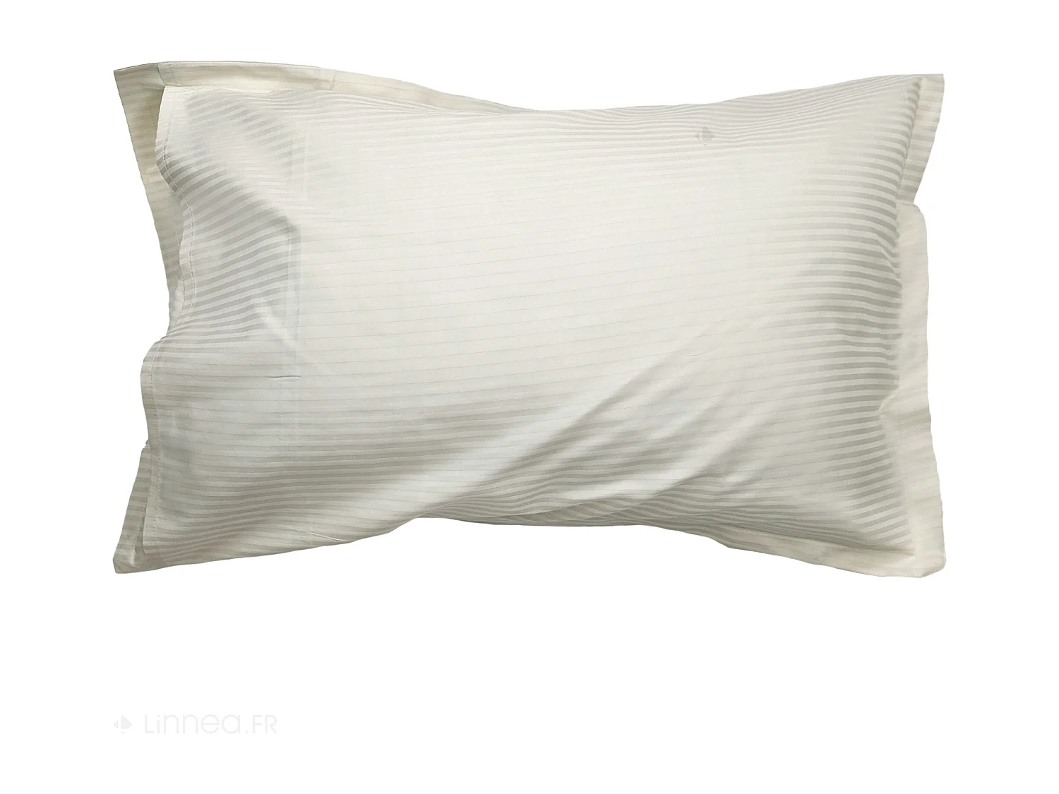 Taie d'oreiller 50x70 cm satin de coton GRAND HÔTEL marron sable