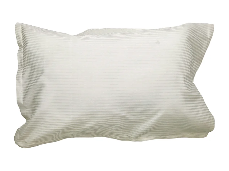 Taie d'oreiller 50x70 cm satin de coton GRAND HÔTEL marron sable