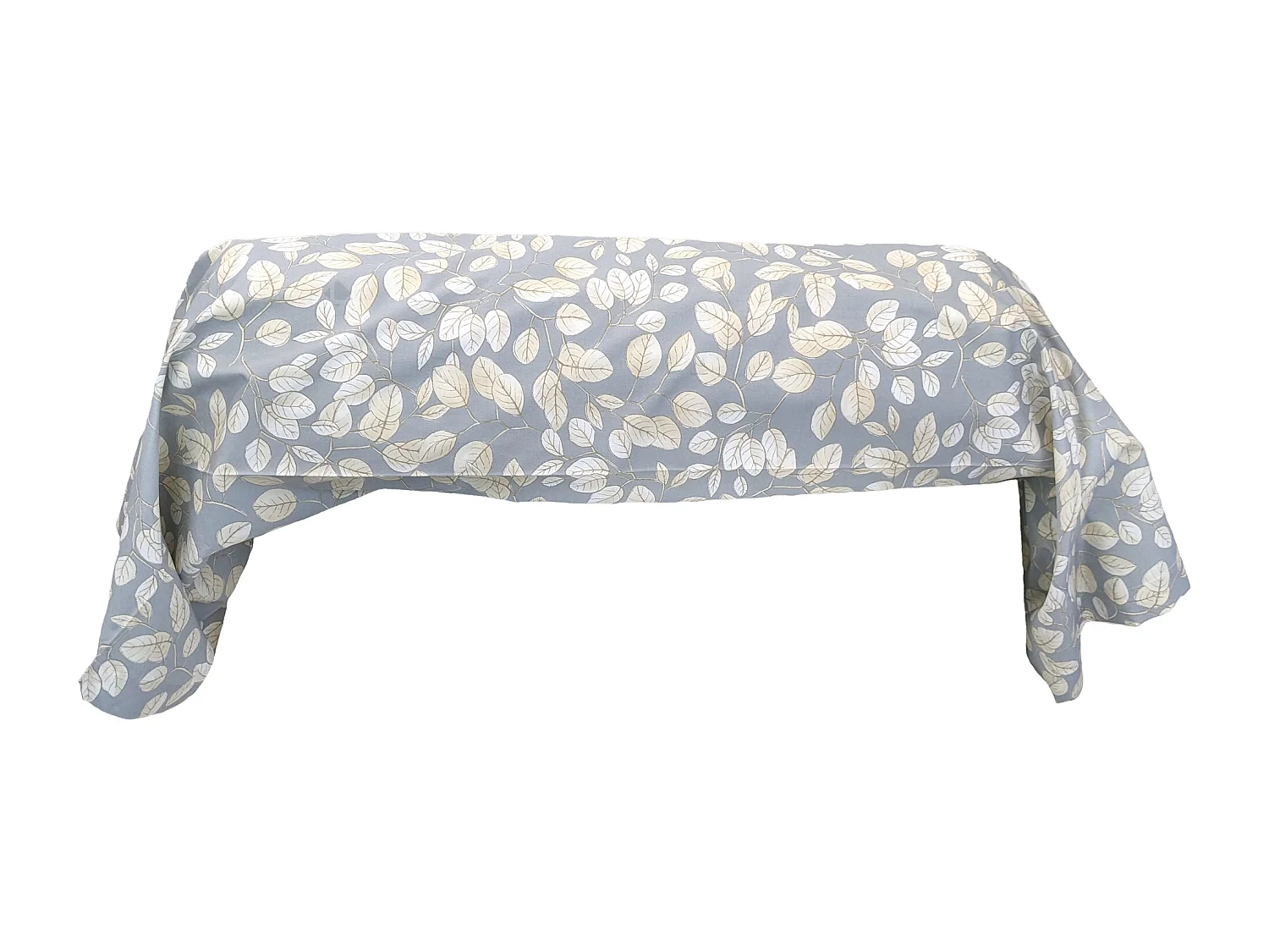 Taie de traversin 140x43 cm en percale coton LISON gris