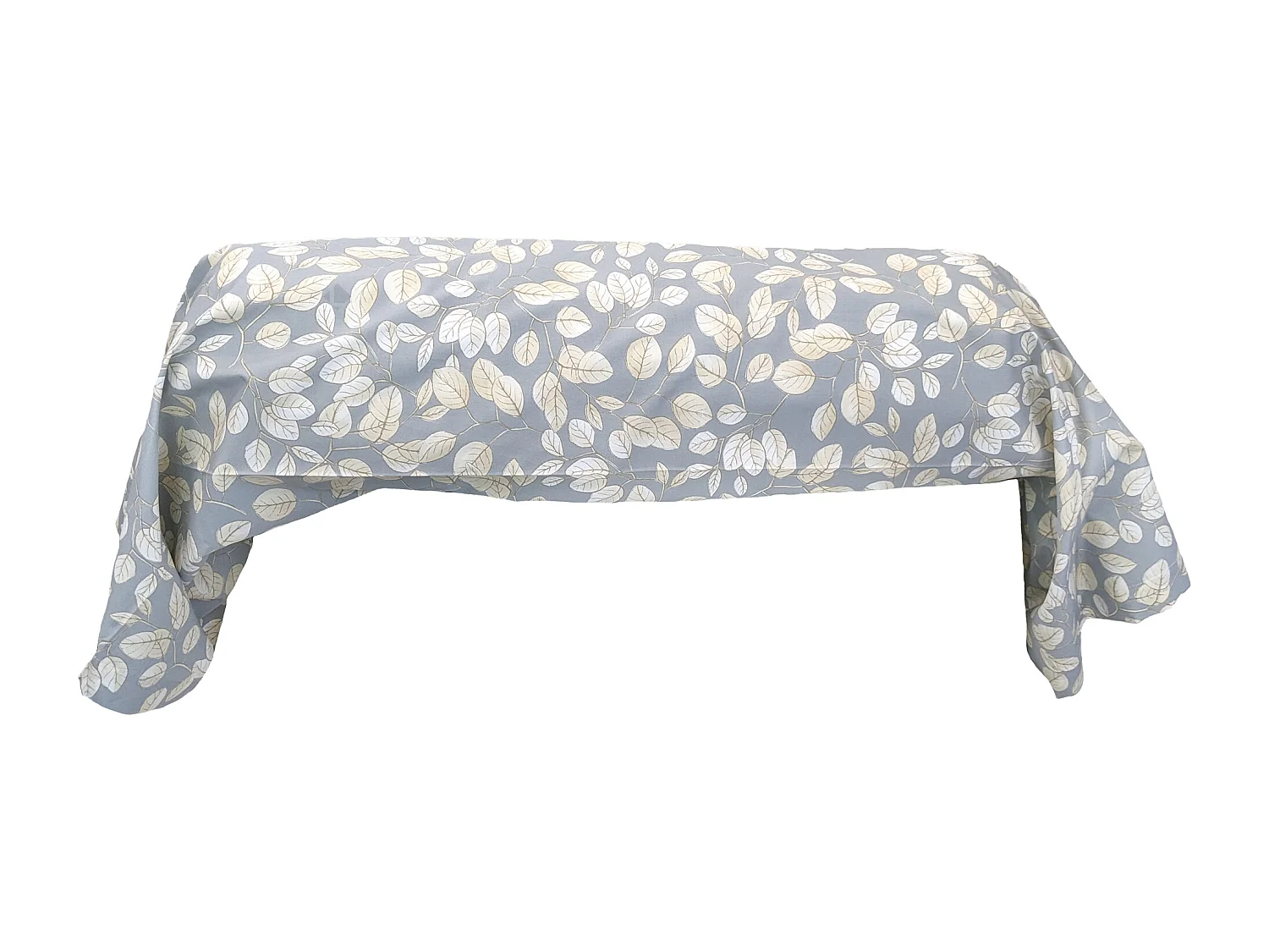 Taie de traversin 200x43 cm en percale coton LISON gris