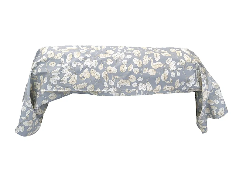 Taie de traversin 200x43 cm en percale coton LISON gris