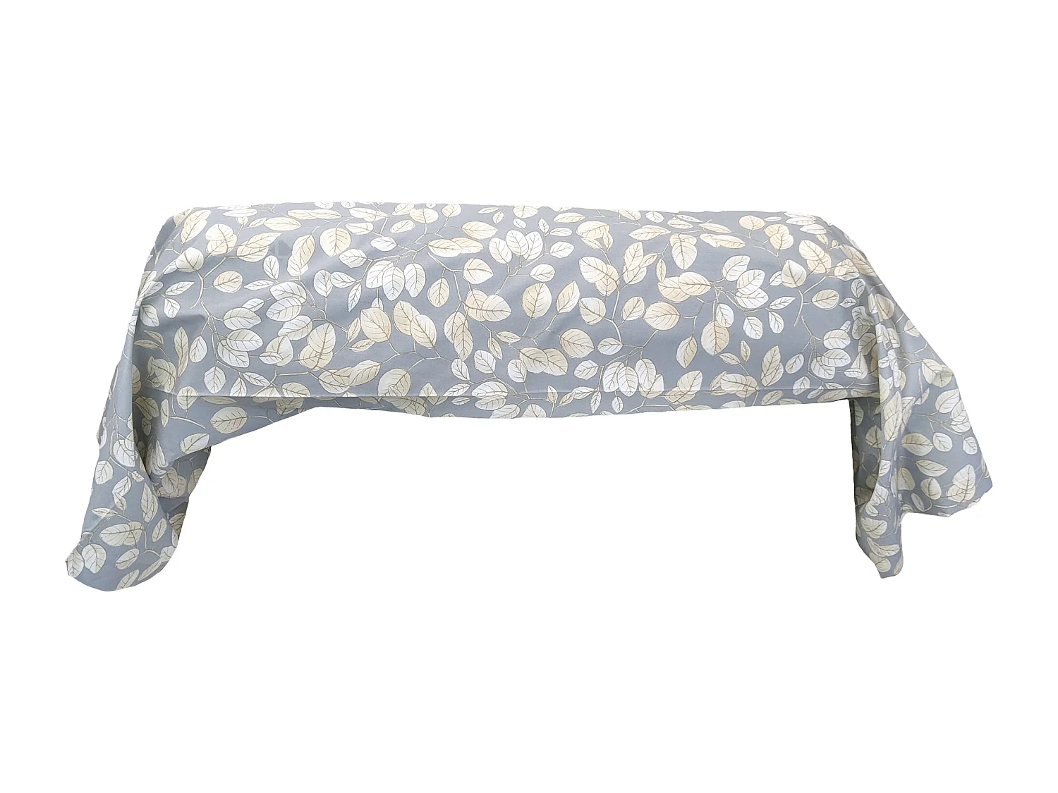 Taie de traversin 240x43 cm en percale coton LISON gris