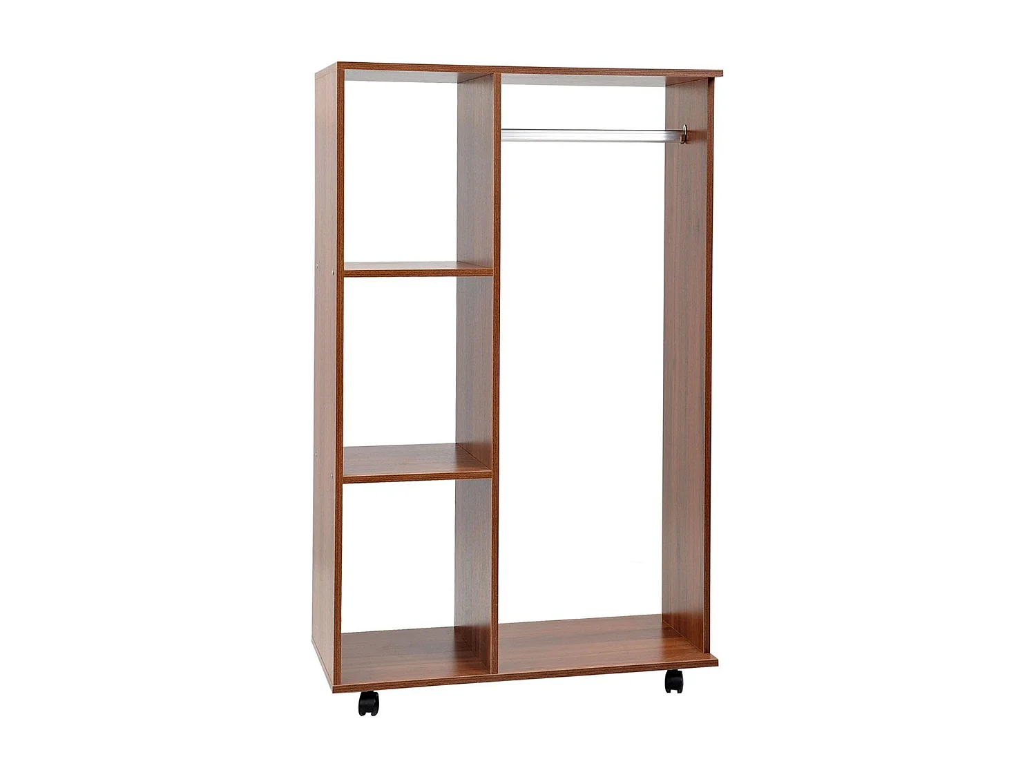 Armoire penderie armoire de rangement mobile panneaux de particules coloris chêne moyen