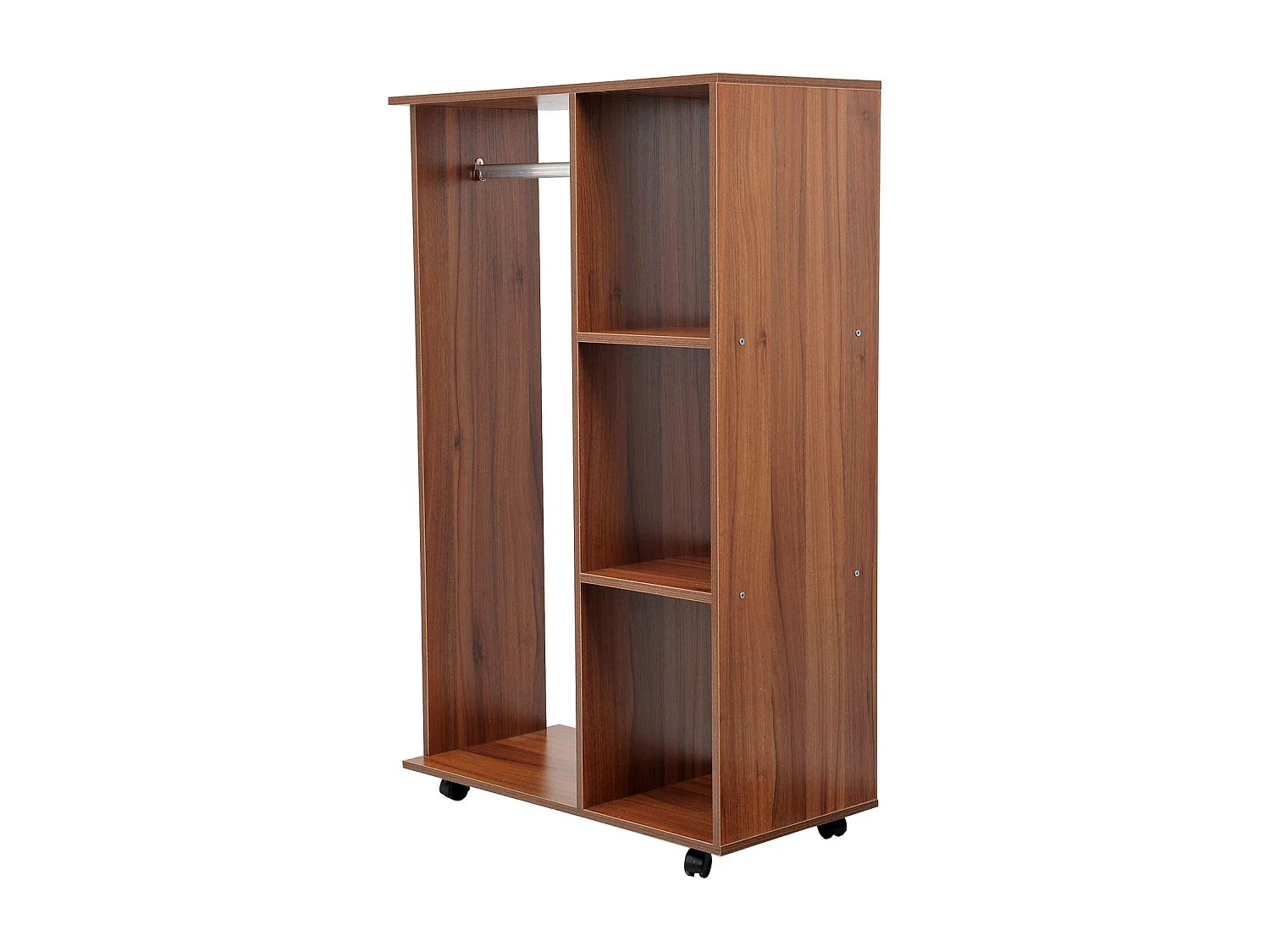 Armoire penderie armoire de rangement mobile panneaux de particules coloris chêne moyen