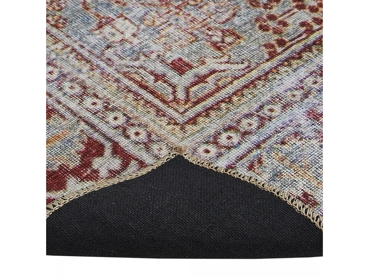 tapis chambre 120x170 tissé marron et gris rectangle motif faux uni NIKAL