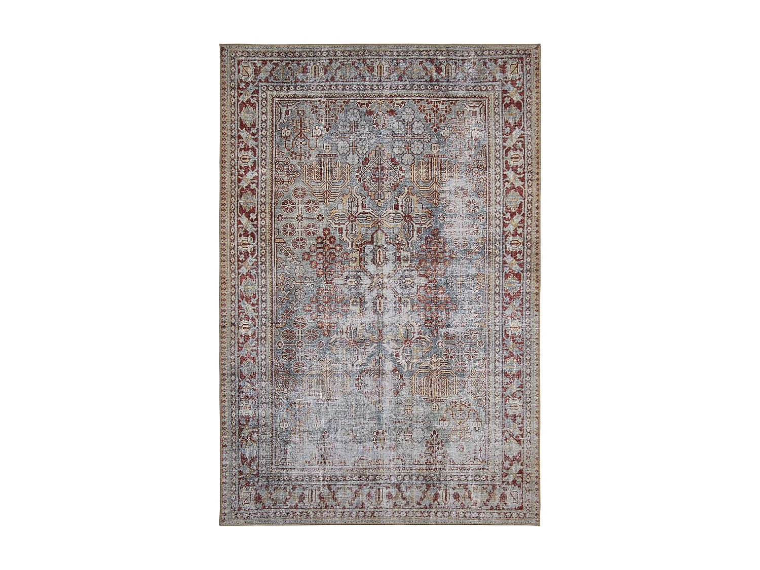 tapis chambre 120x170 tissé marron et gris rectangle motif faux uni NIKAL