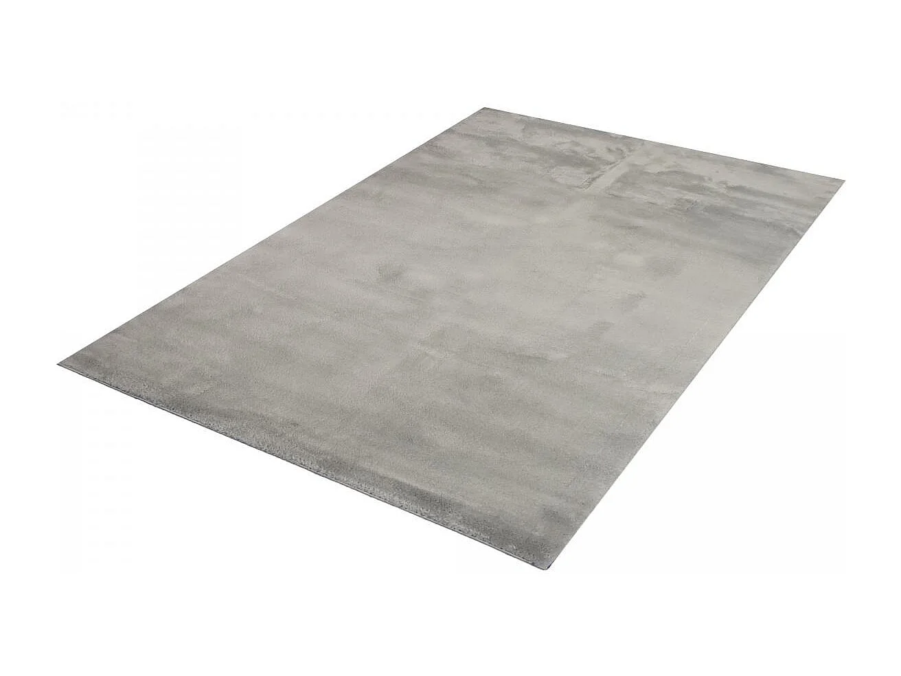 Tapis salon LYN10 LAVABLE 160x230 soyeux et doux, tapis gris uni à l'aspect Shaggy