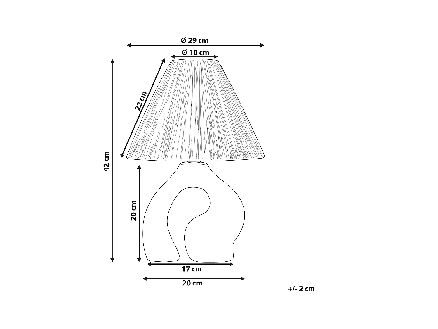 Lampe à poser BARBAS Céramique Naturel