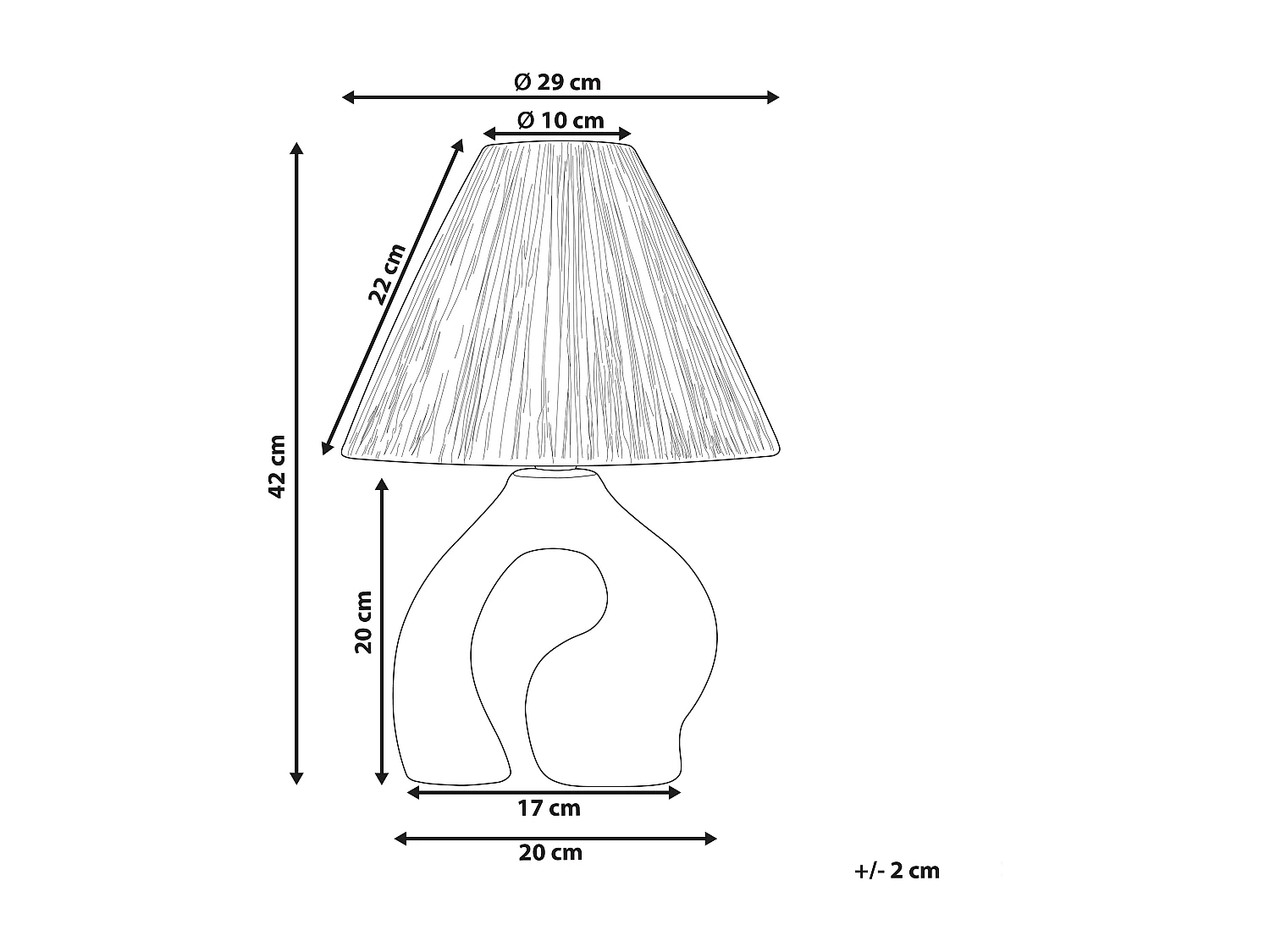 Lampe à poser BARBAS Céramique Naturel