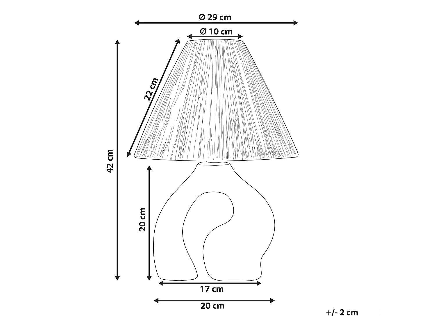 Lampe à poser BARBAS Céramique Naturel