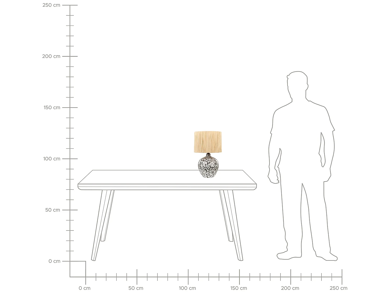 Lampe à poser YUNES Céramique Naturel