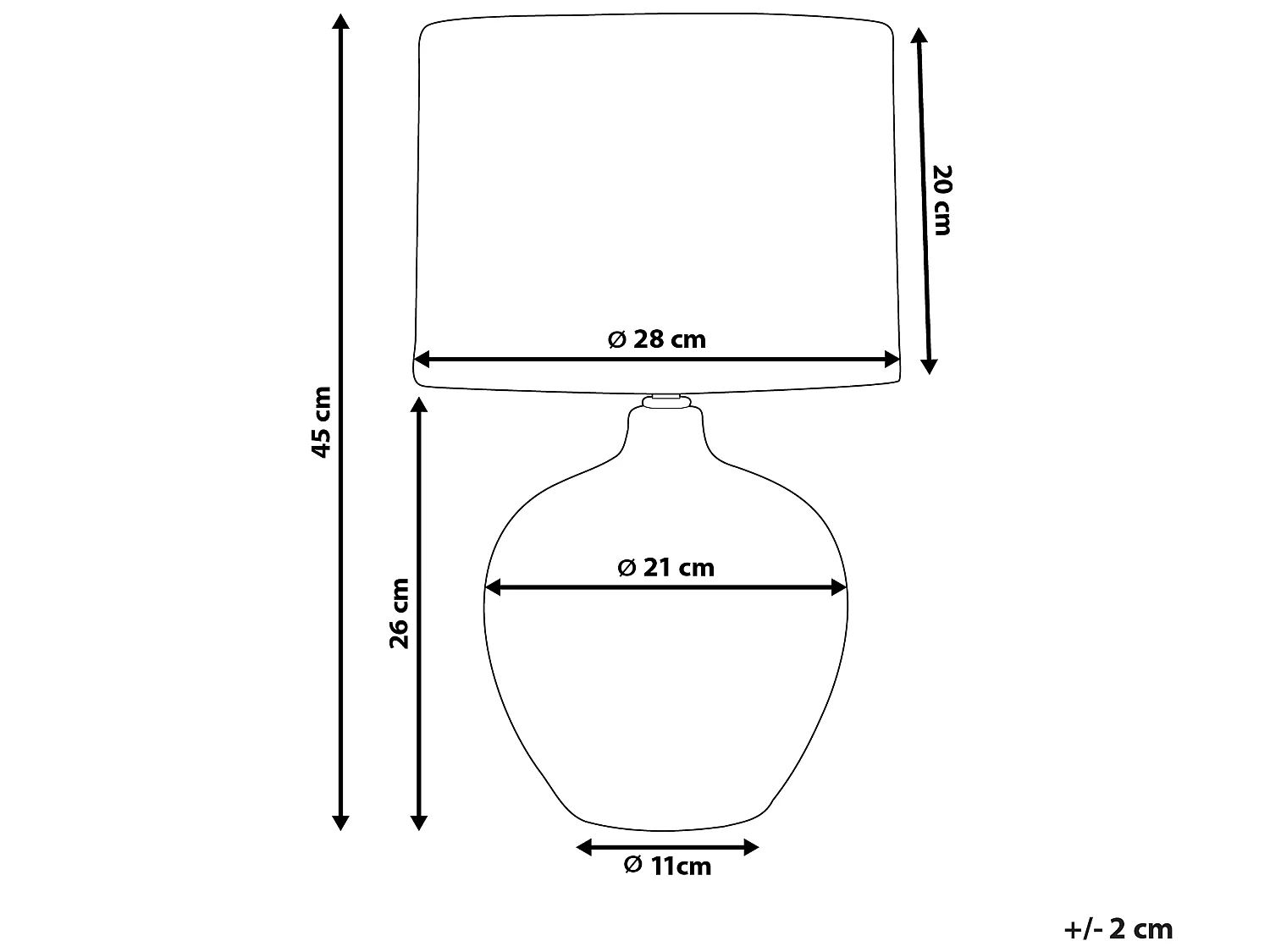 Lampe à poser YUNES Céramique Naturel