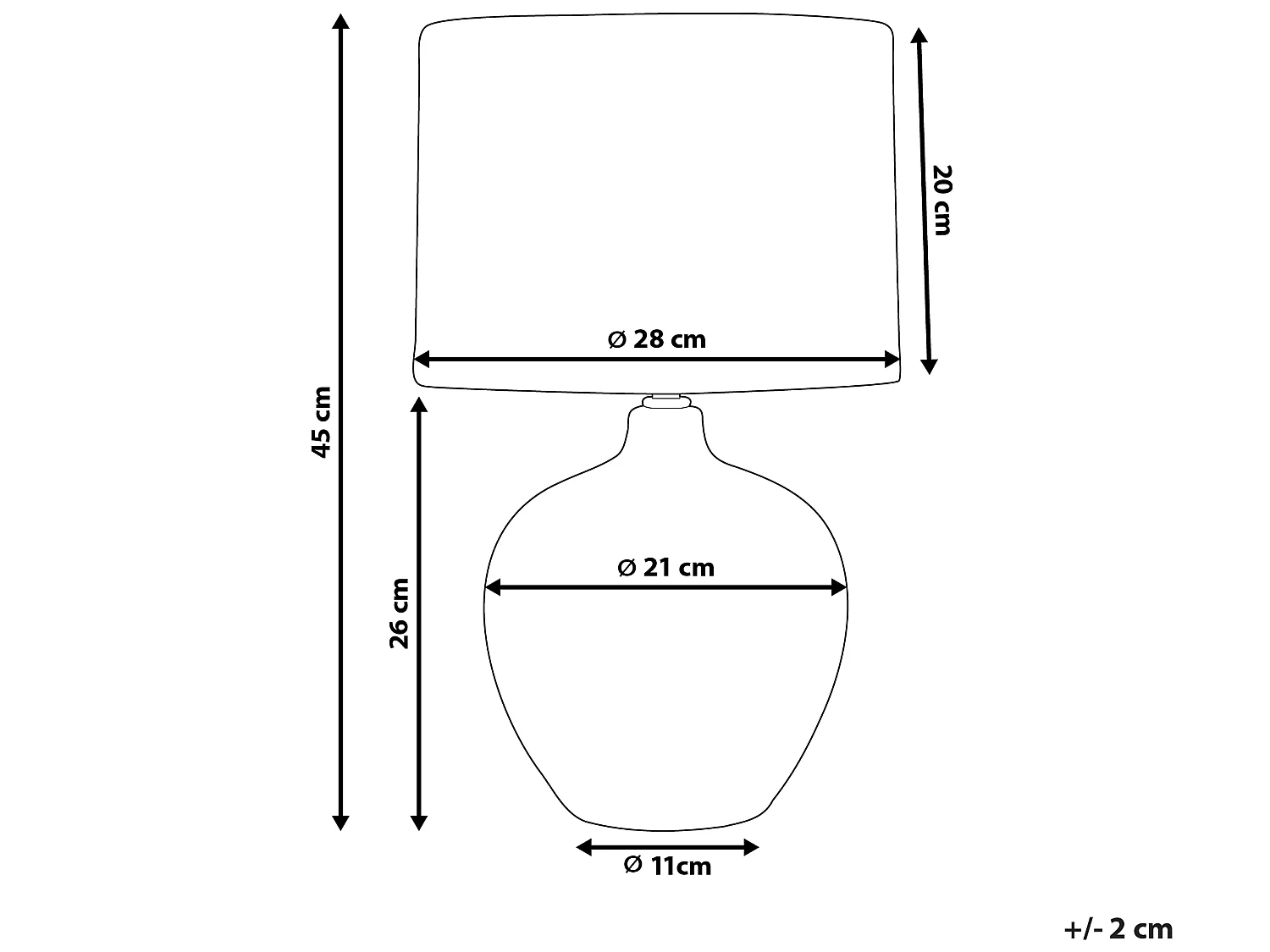 Lampada da tavolo YUNES Ceramica Naturale