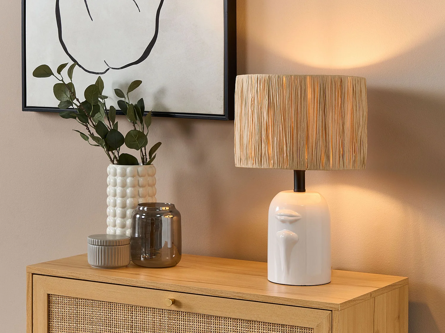 Lampe à poser JUBONES Céramique Naturel