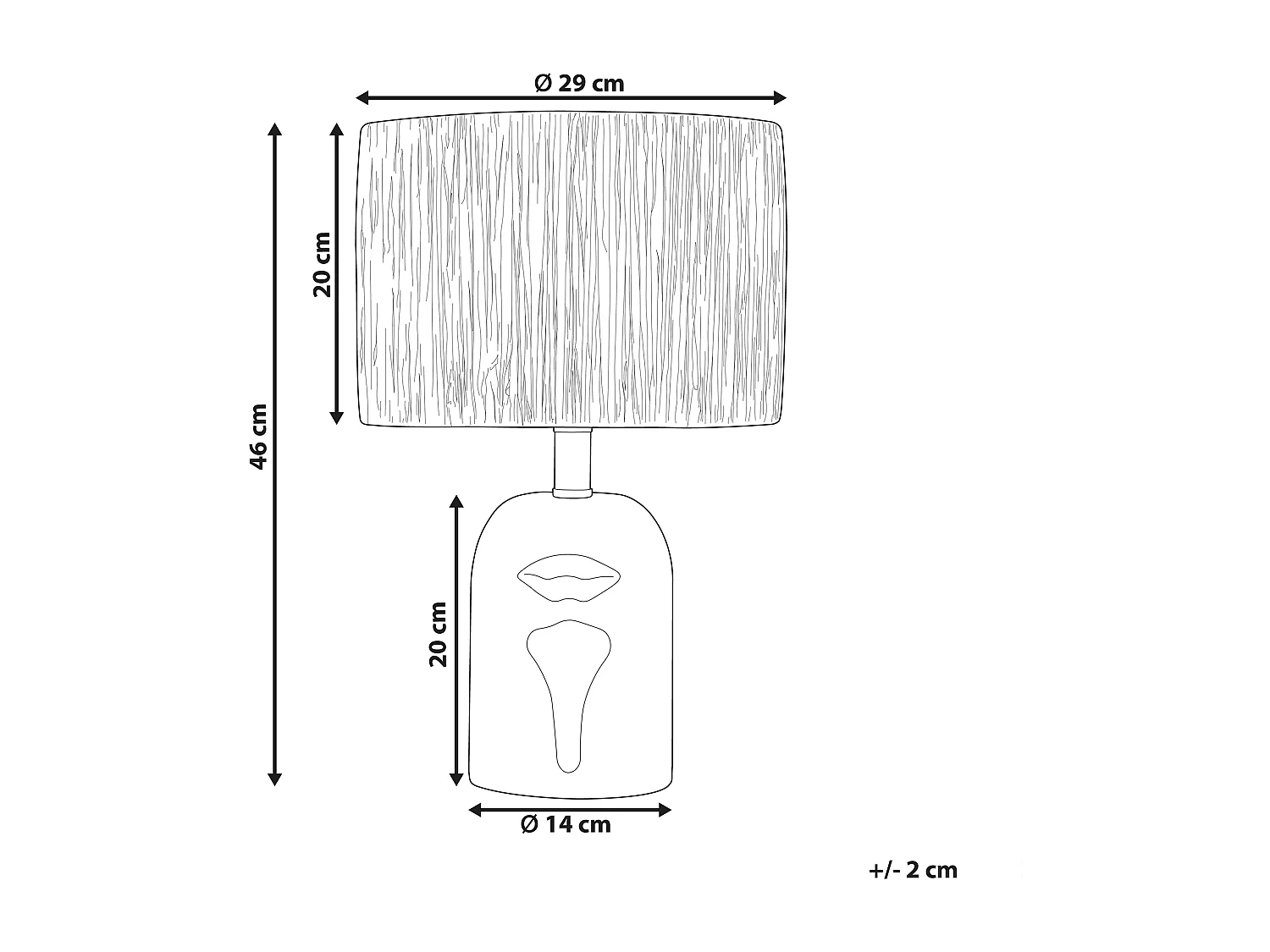 Lampe à poser JUBONES Céramique Naturel